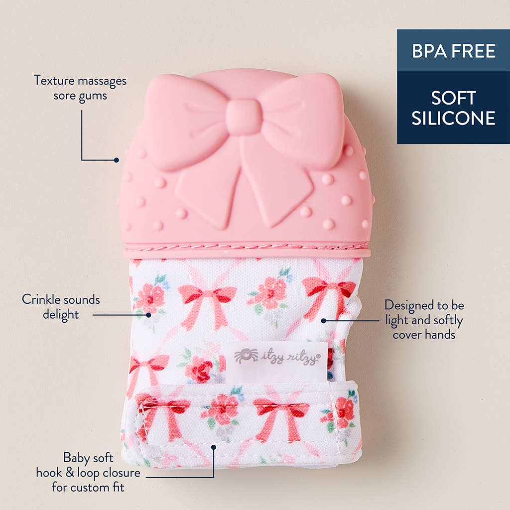 Bow Silicone Teething Itzy Mitt™