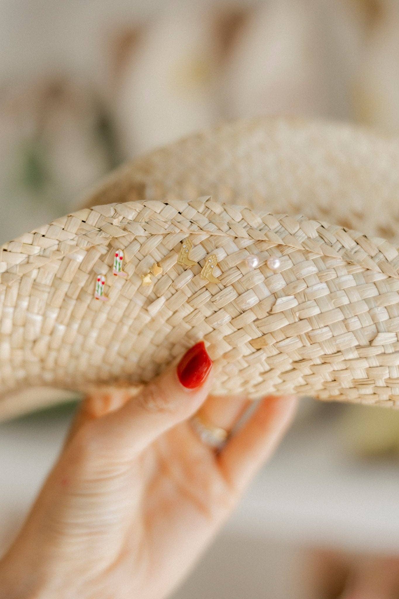 Daisy Cowgirl Boot Screwback Stud Earrings