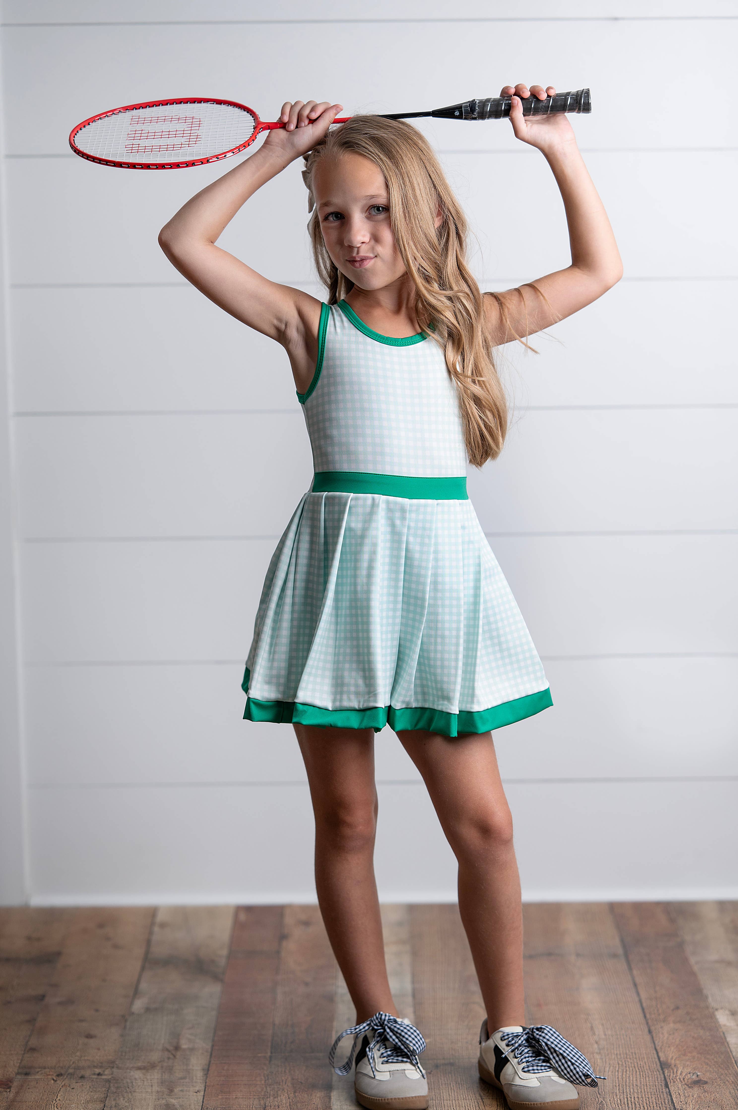 Green Check Sport Summer Dress