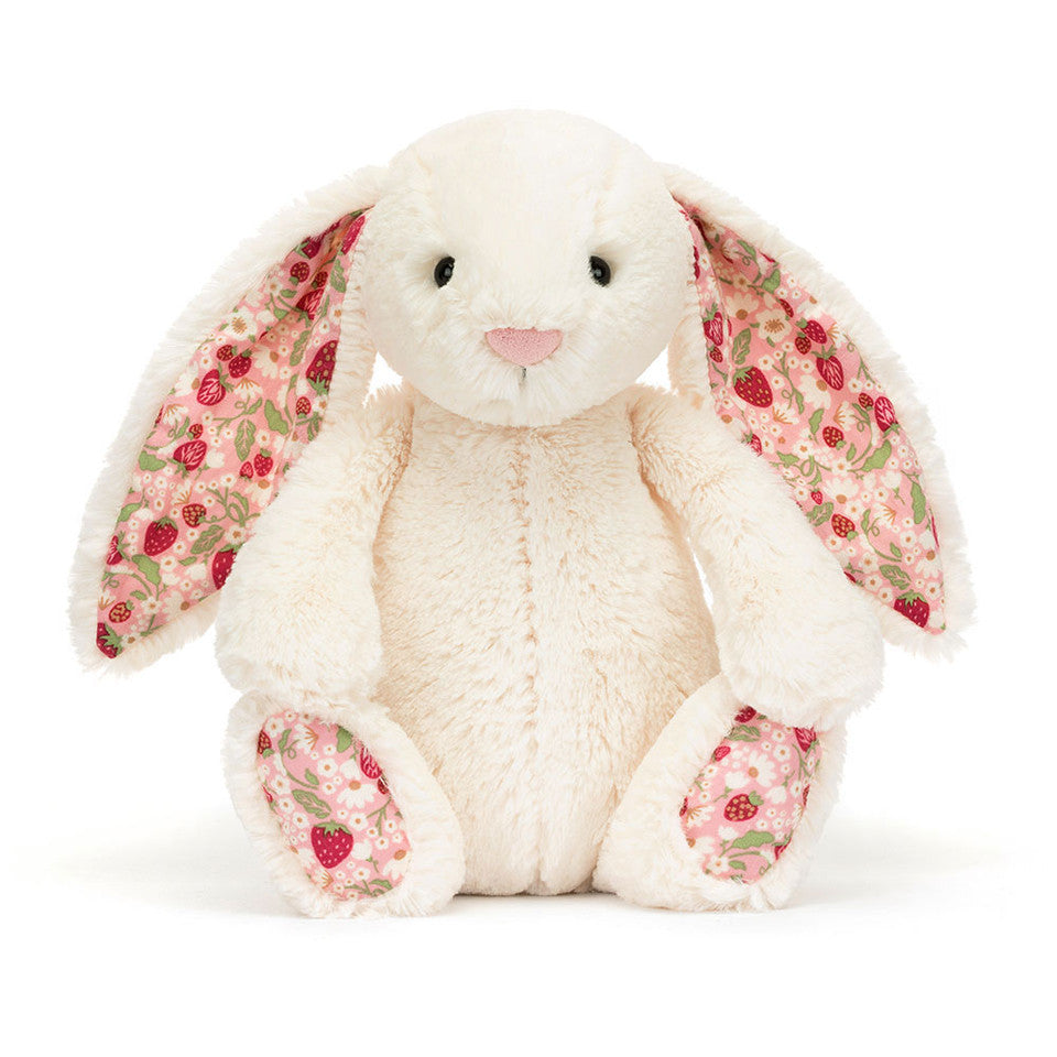 Medium Blossom Cream "Berry" Bunny