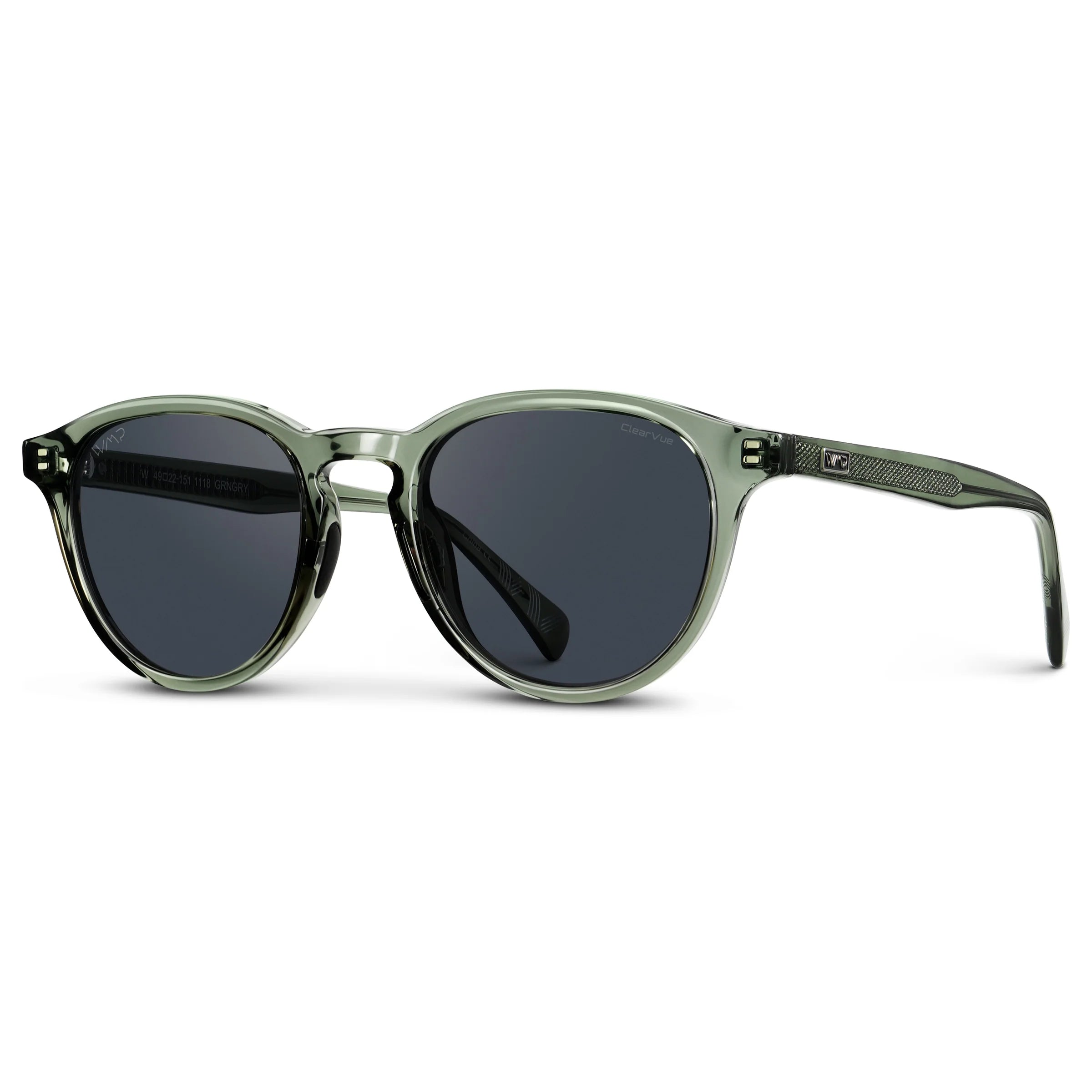 Birdie Sunglasses in Crystal Agave Green/ Smoke