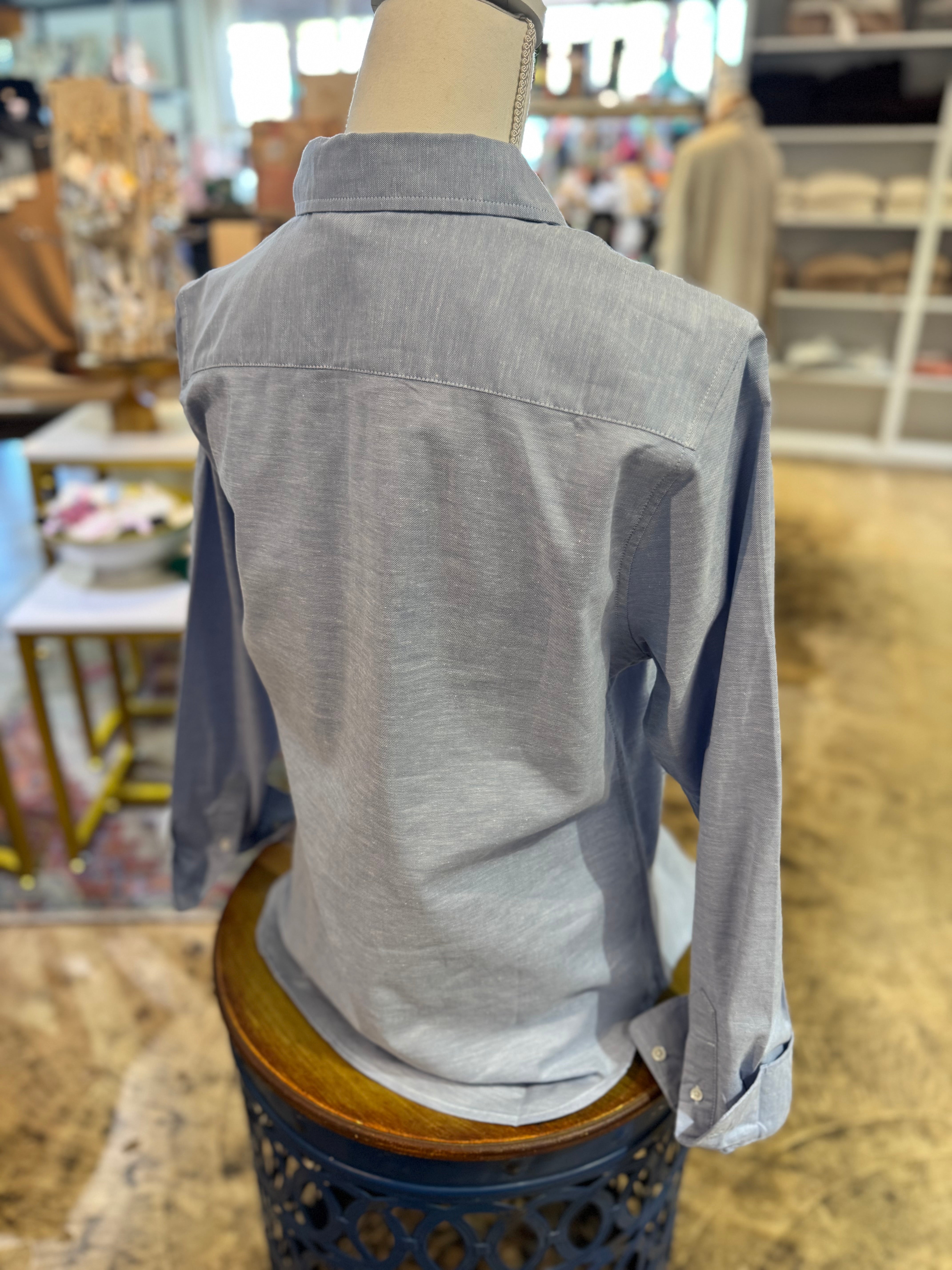 Chambray Dylan Heart Oxford