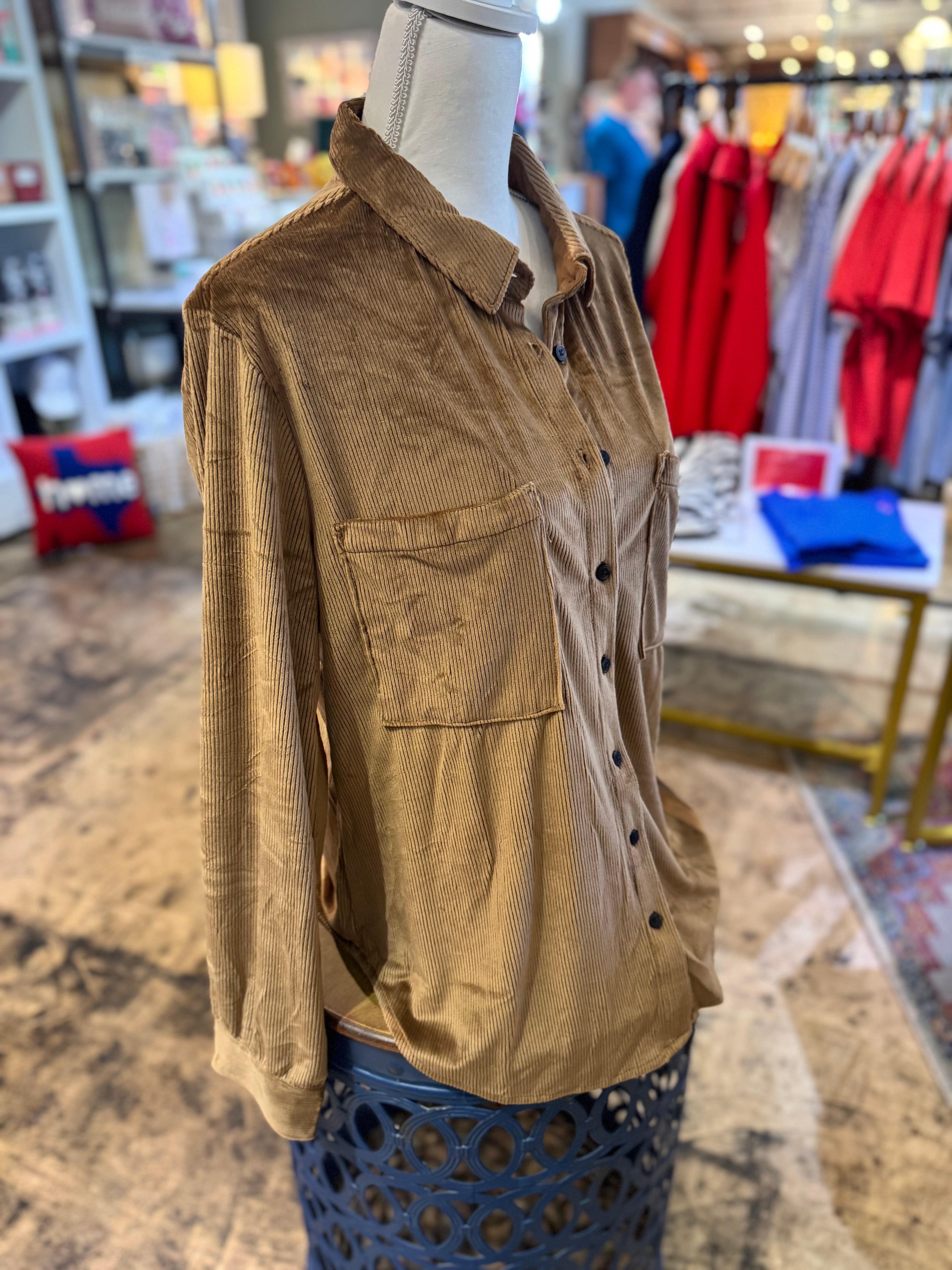 Brown Maeve Corduroy Shirt