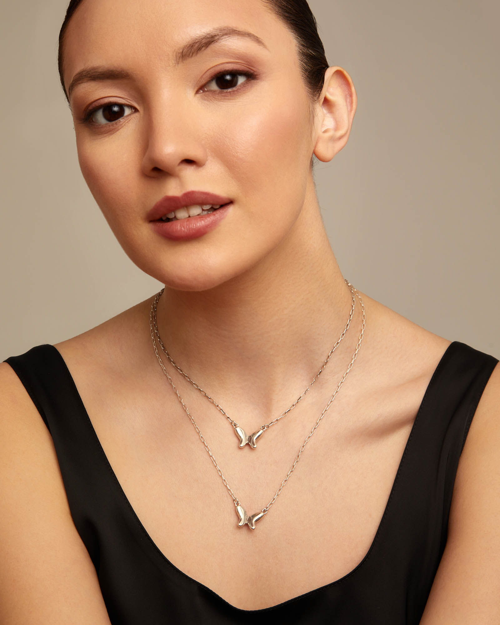 Doublefly Necklace Silver