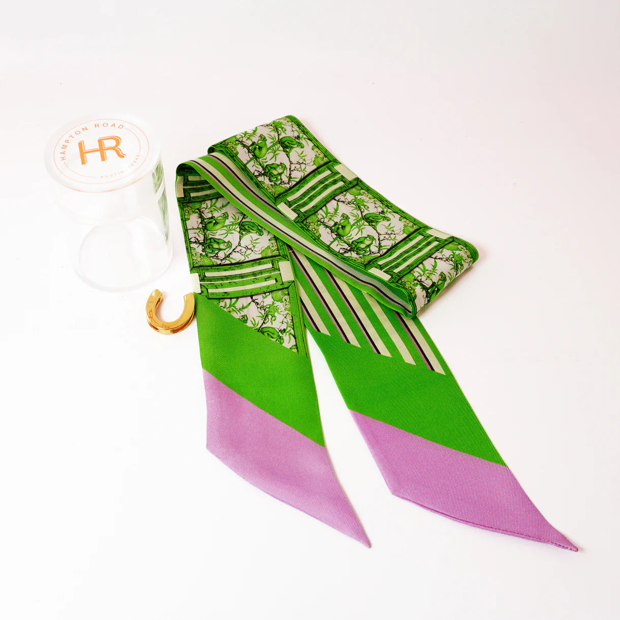 Green Chinoiserie Monkeys Twilly Set