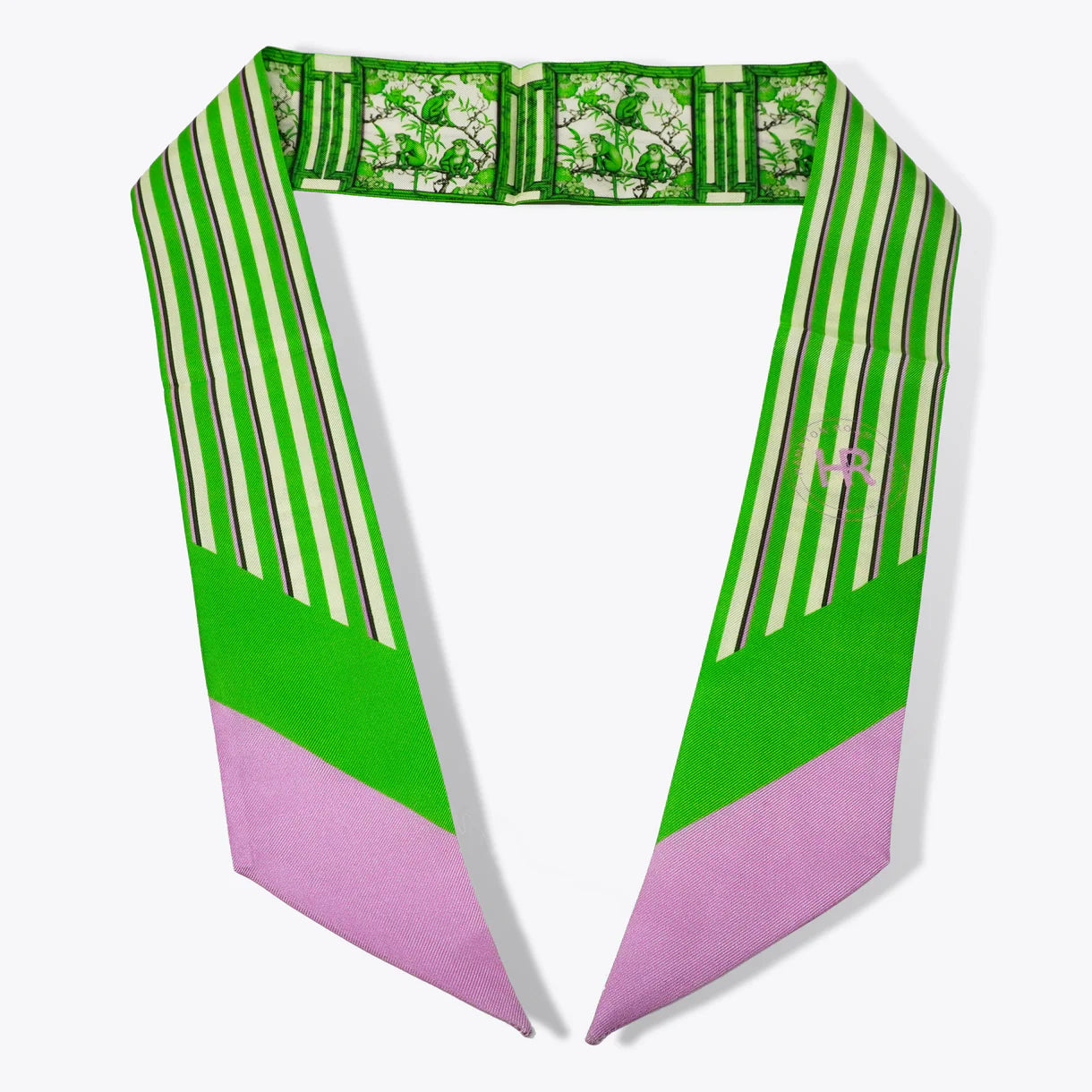 Green Chinoiserie Monkeys Twilly Set