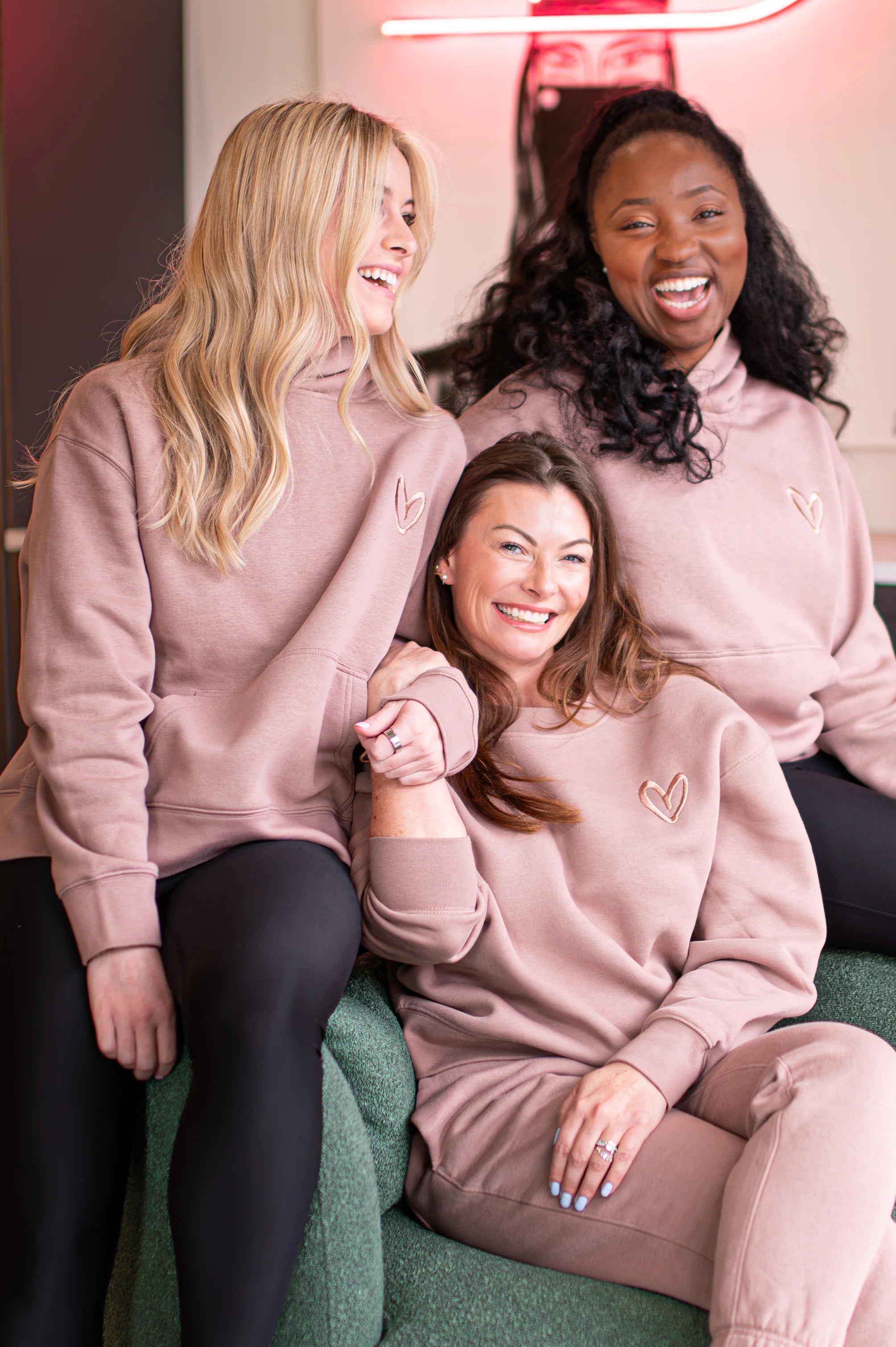 Live What You Love Hoodie in Hazy Pink