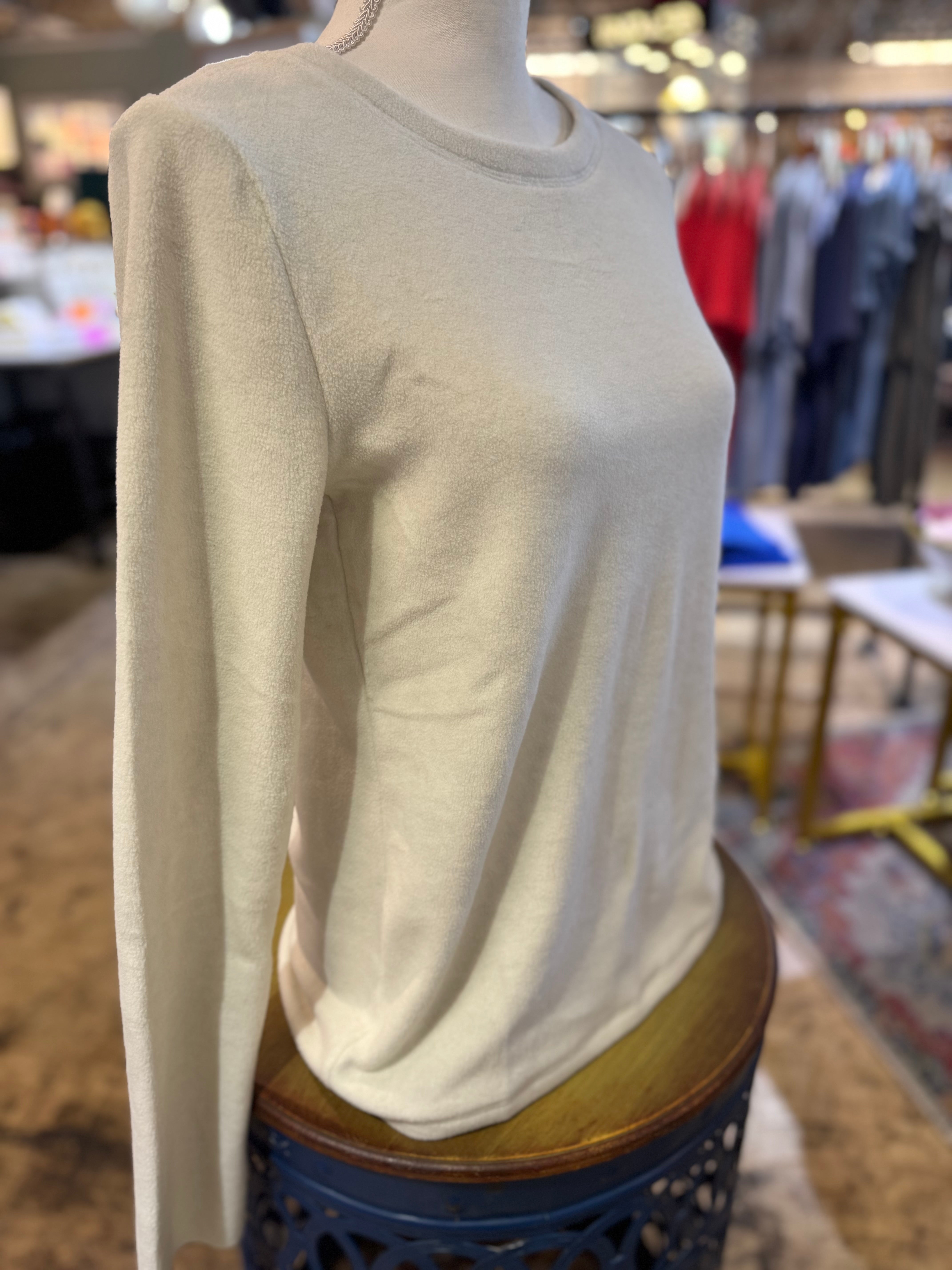 Cloud Fleece Crew in Soft White