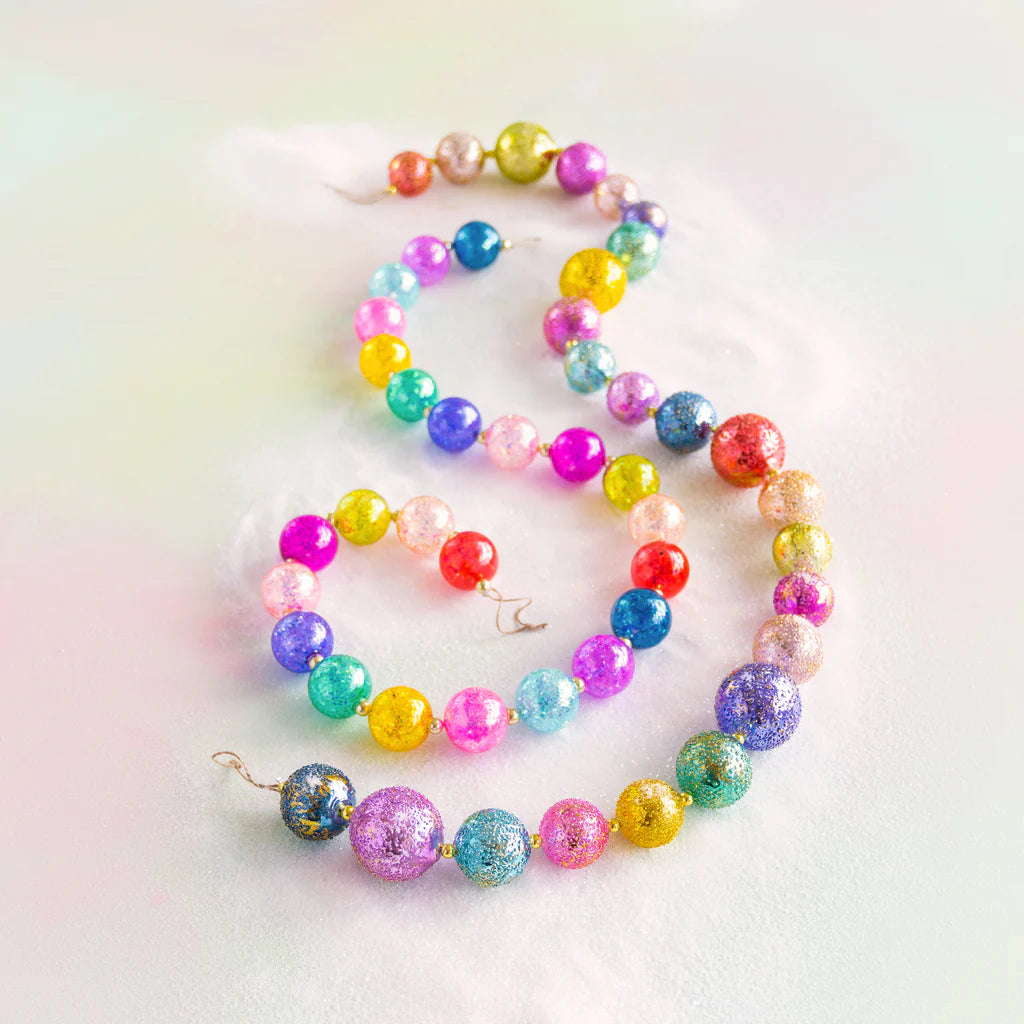 Rainbow Sparkle Ball Garland