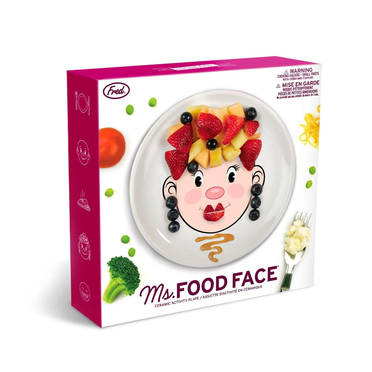 Ms. Food Face Dinner Plate