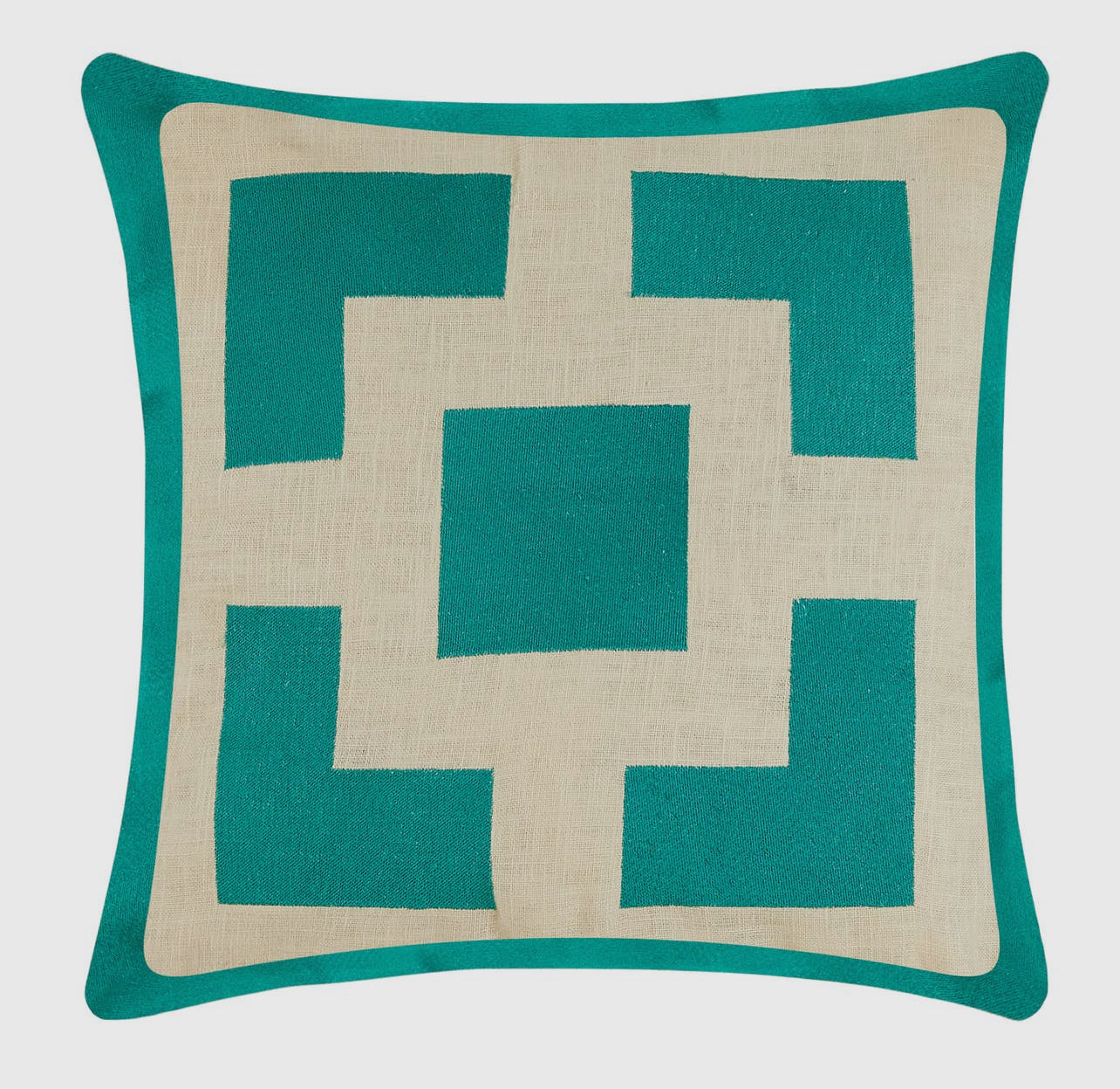 Green Palm Springs Block Pillow by Trina Turk