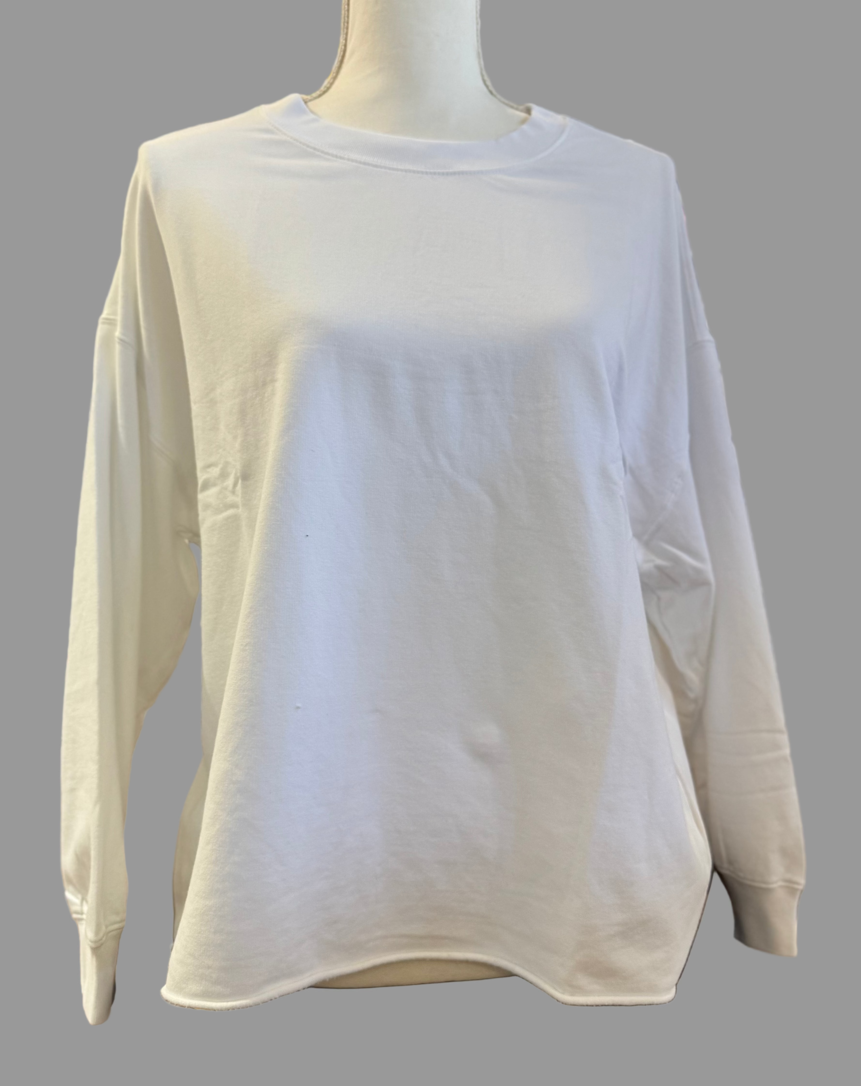 White Cali Fleece Anna Crew