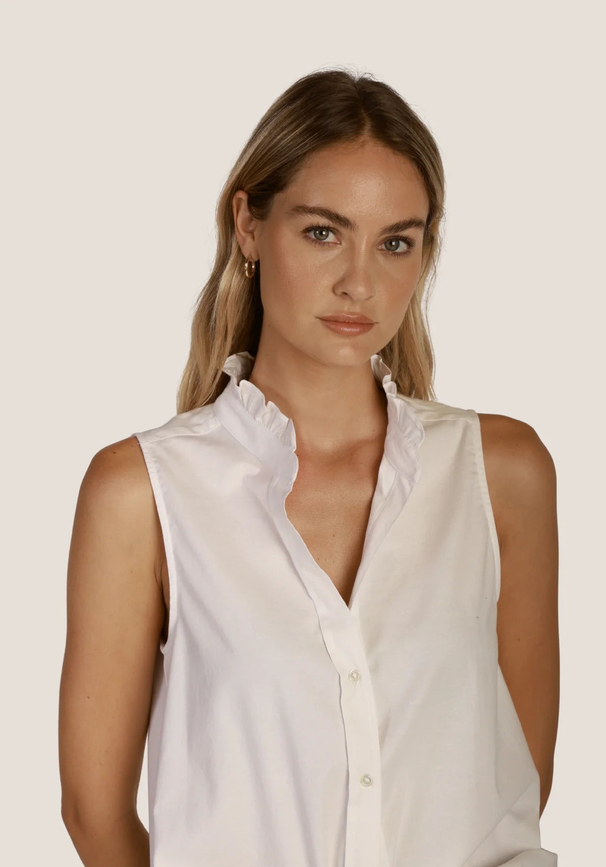 White Olivia Button-Up