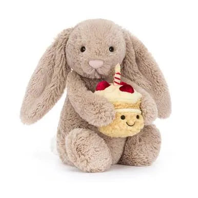 Medium Bashful Beige Birthday Bunny
