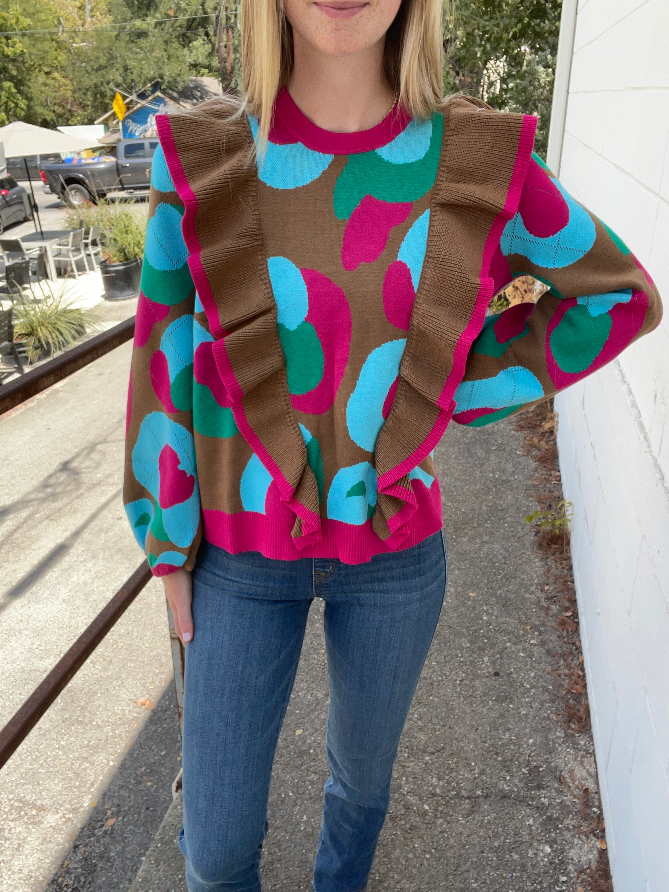 Meadowbrook Spot Cheetah Lillian Sweater by Emily McCarthy