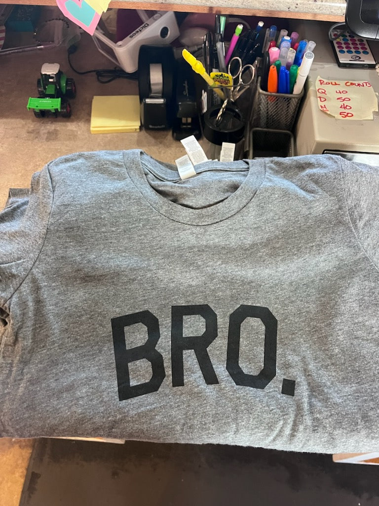 "Bro." Short Sleeve Gray T-Shirt