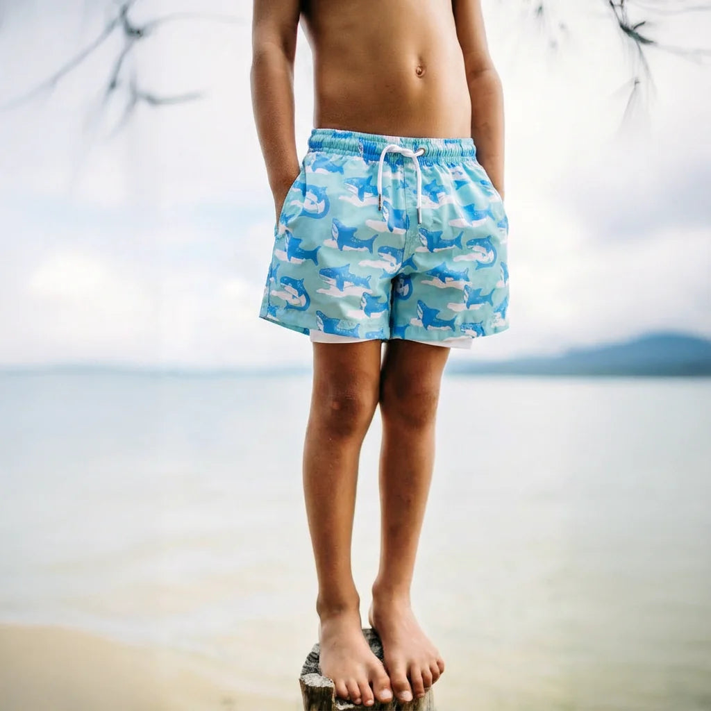 Boy's Jaws  Swim Trunks
