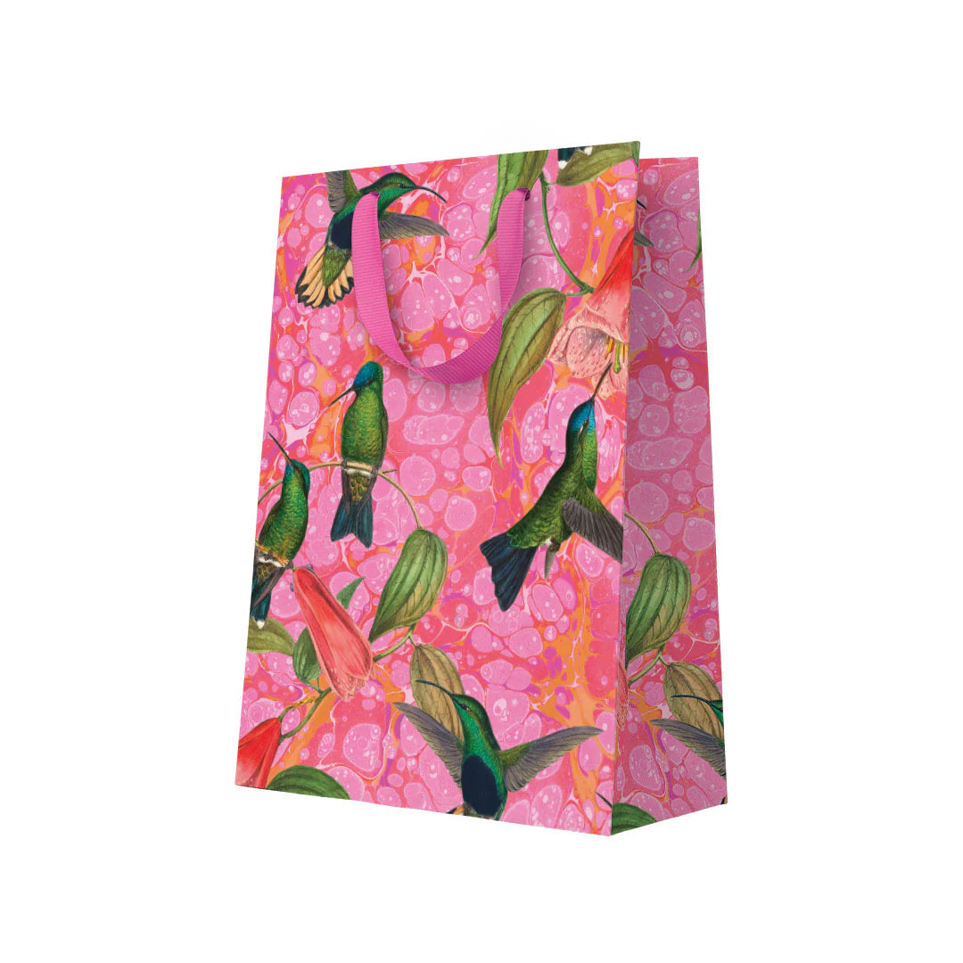 Marble Humming Bird Gift Bag - Large