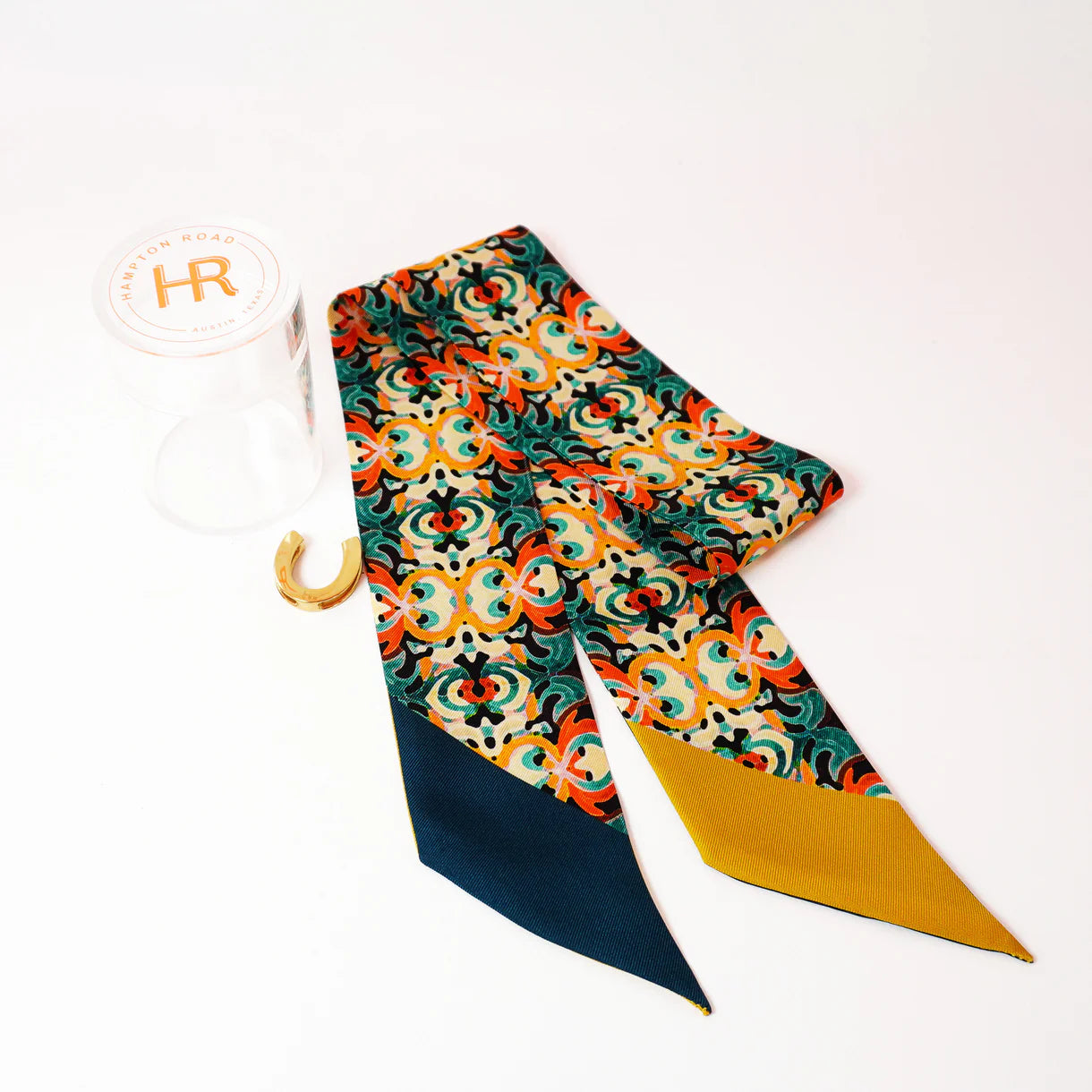 Teal Kaleidoscope Twilly Set