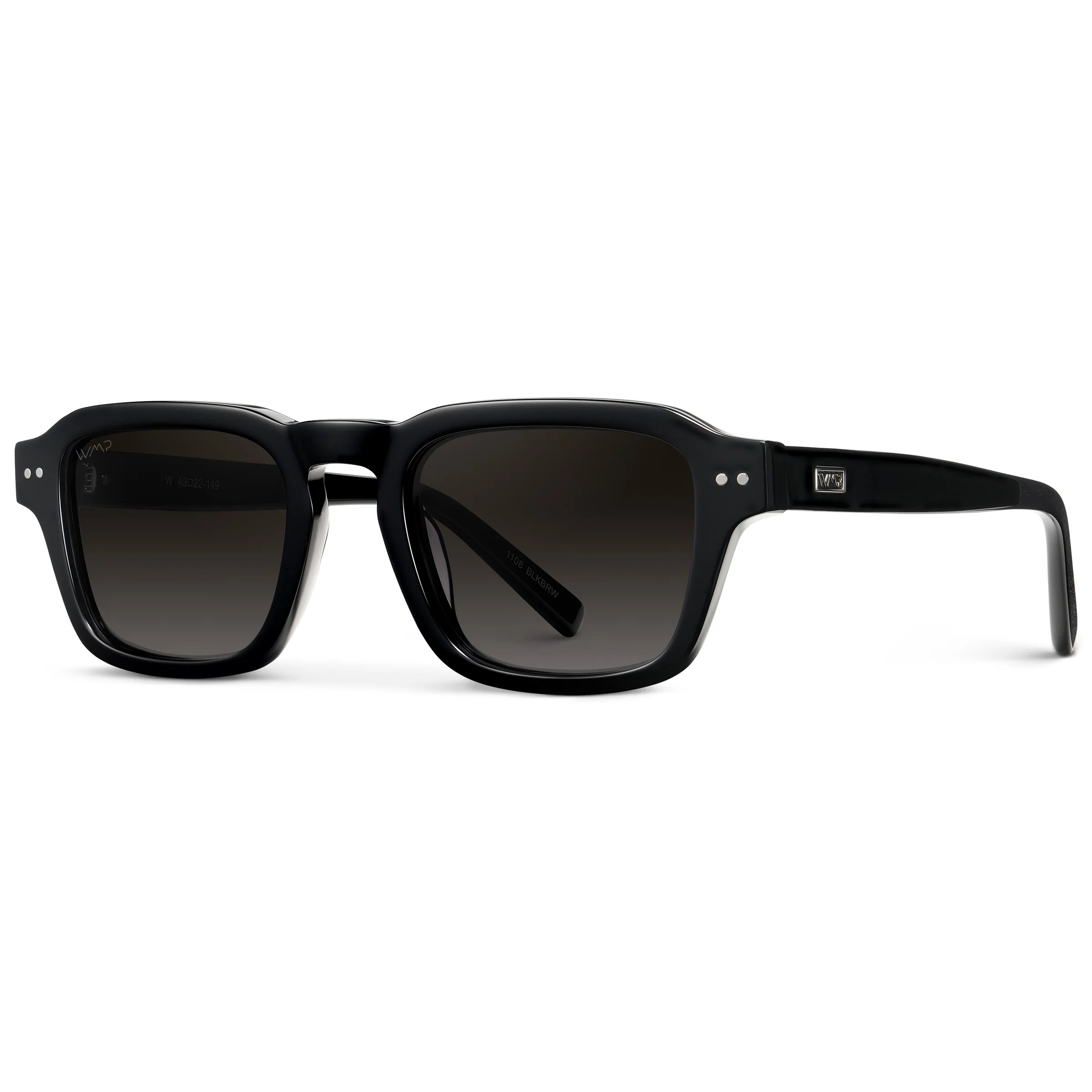 Morris Sunglasses in Black/ Oak Brown