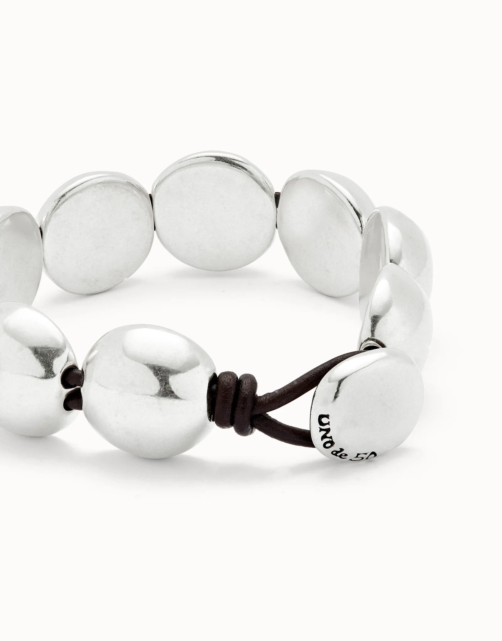 Leather Bracelet w/ Large Round Beads