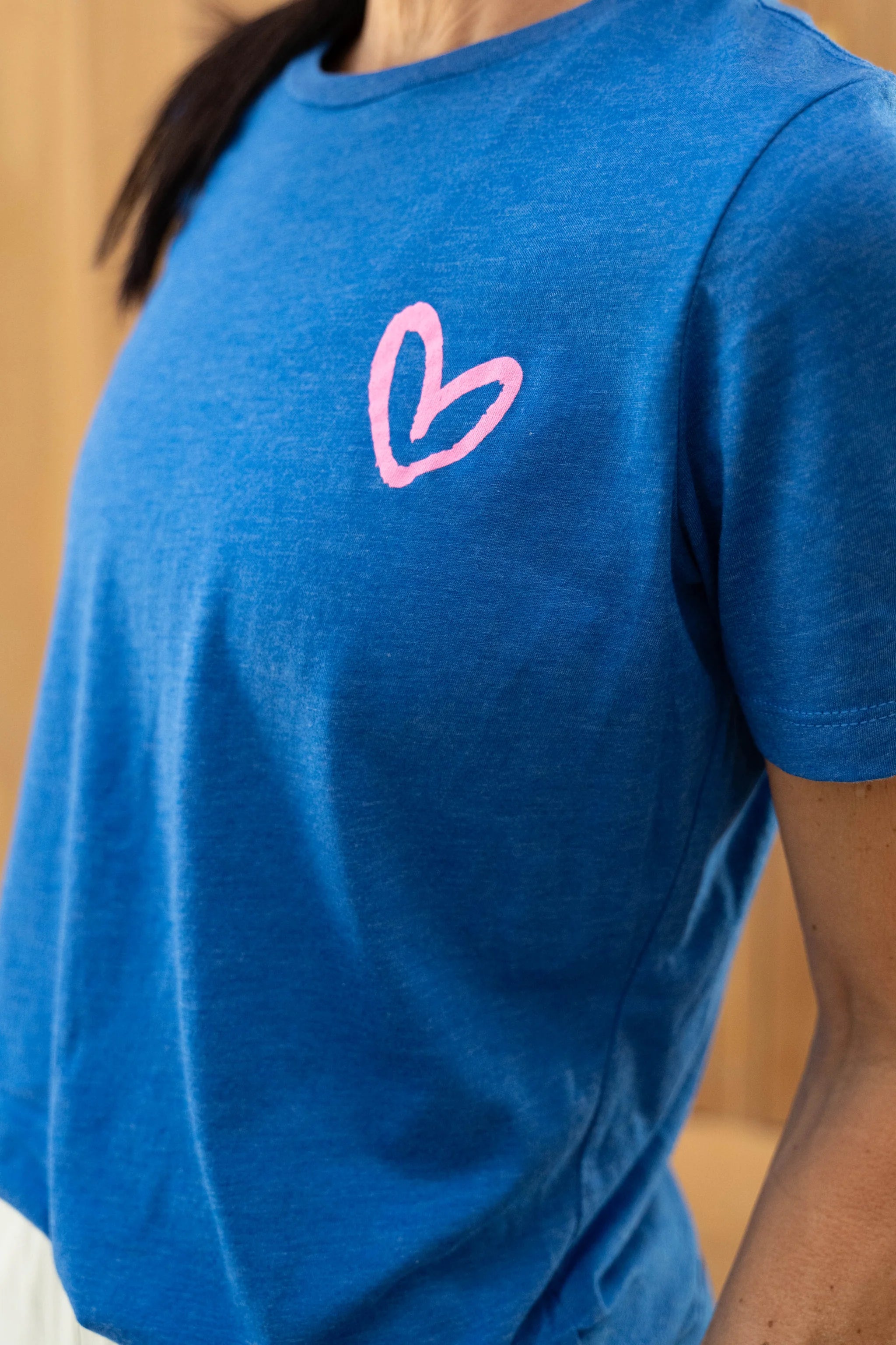 Women's Imperfect Heart Tee in Blue