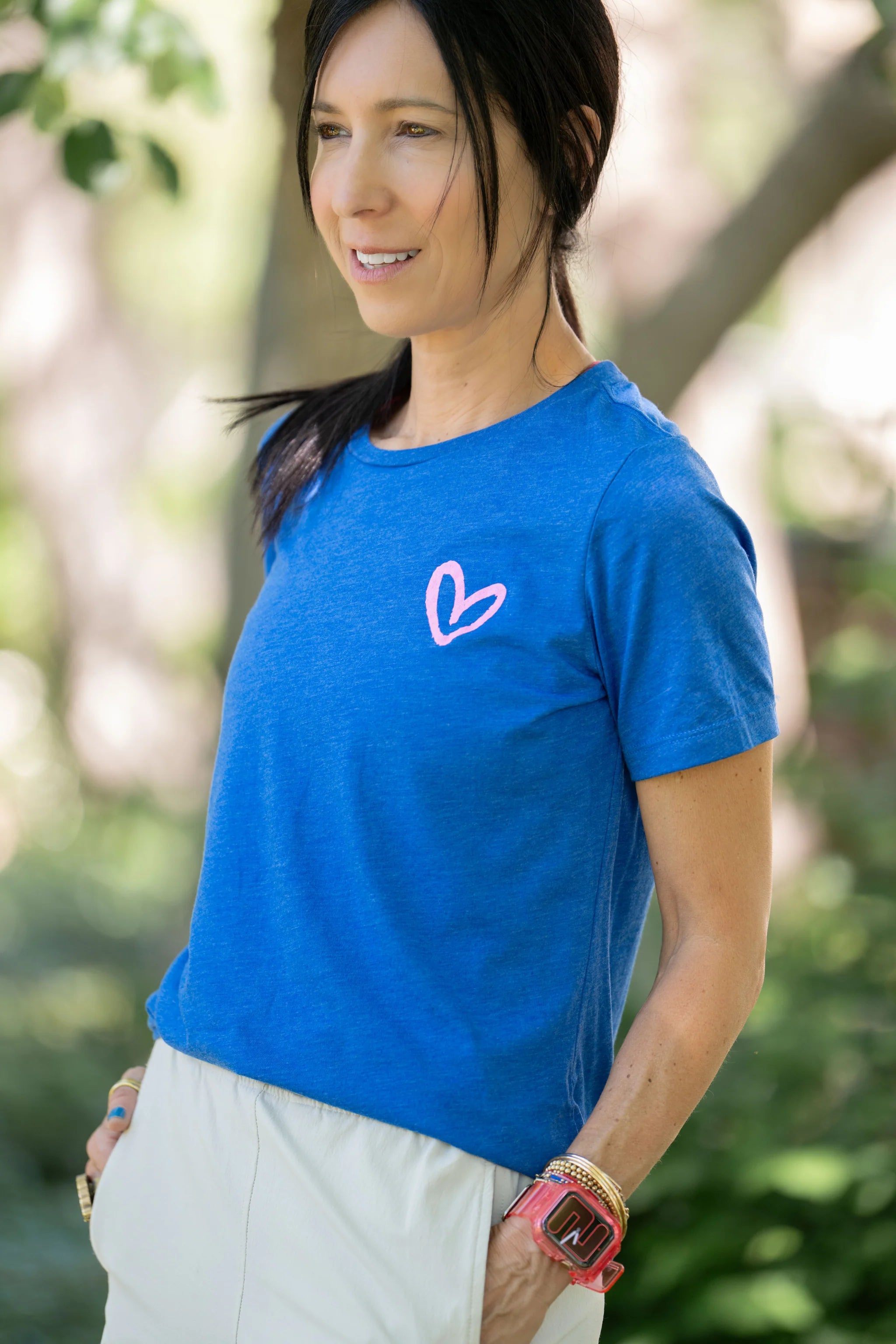 Women's Imperfect Heart Tee in Blue