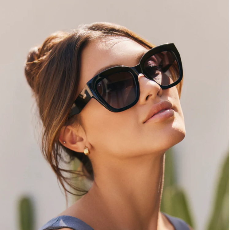 Ava Sunglasses in Black/Gradient Black