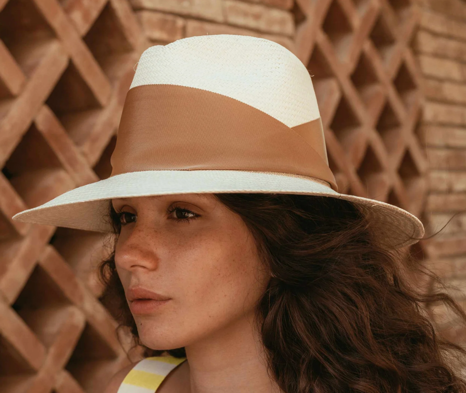 Freya Gardenia Hat in Natural/Tan