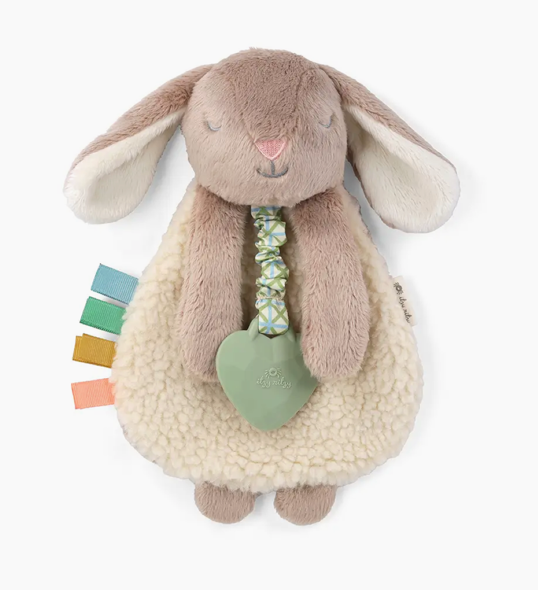 Itzy Lovey™ Plush with Silicone Teether Toy - Bunny