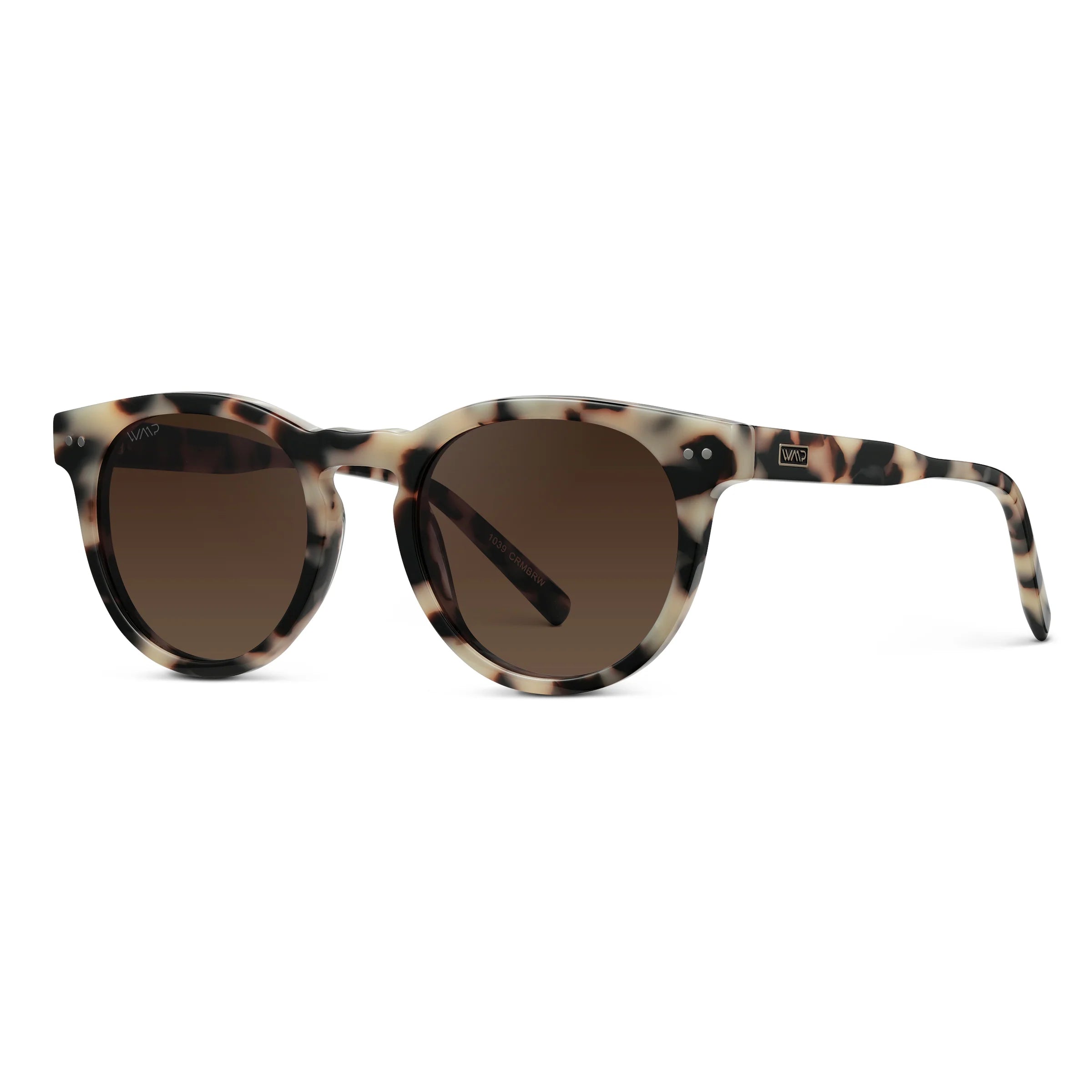 Tate Sunglasses in Beige Tortoise/Brown