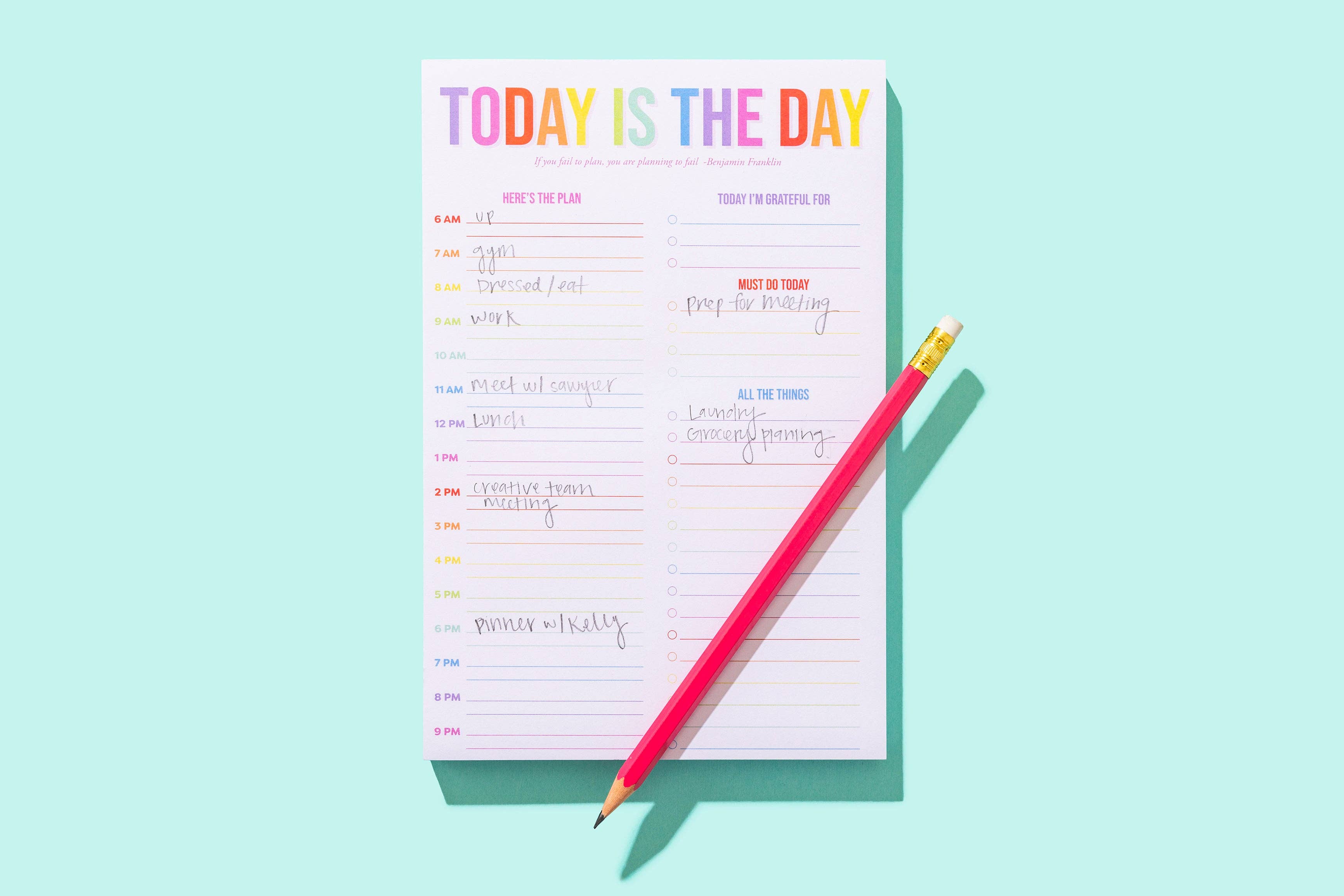 Today is the Day Daily Planner Notepad