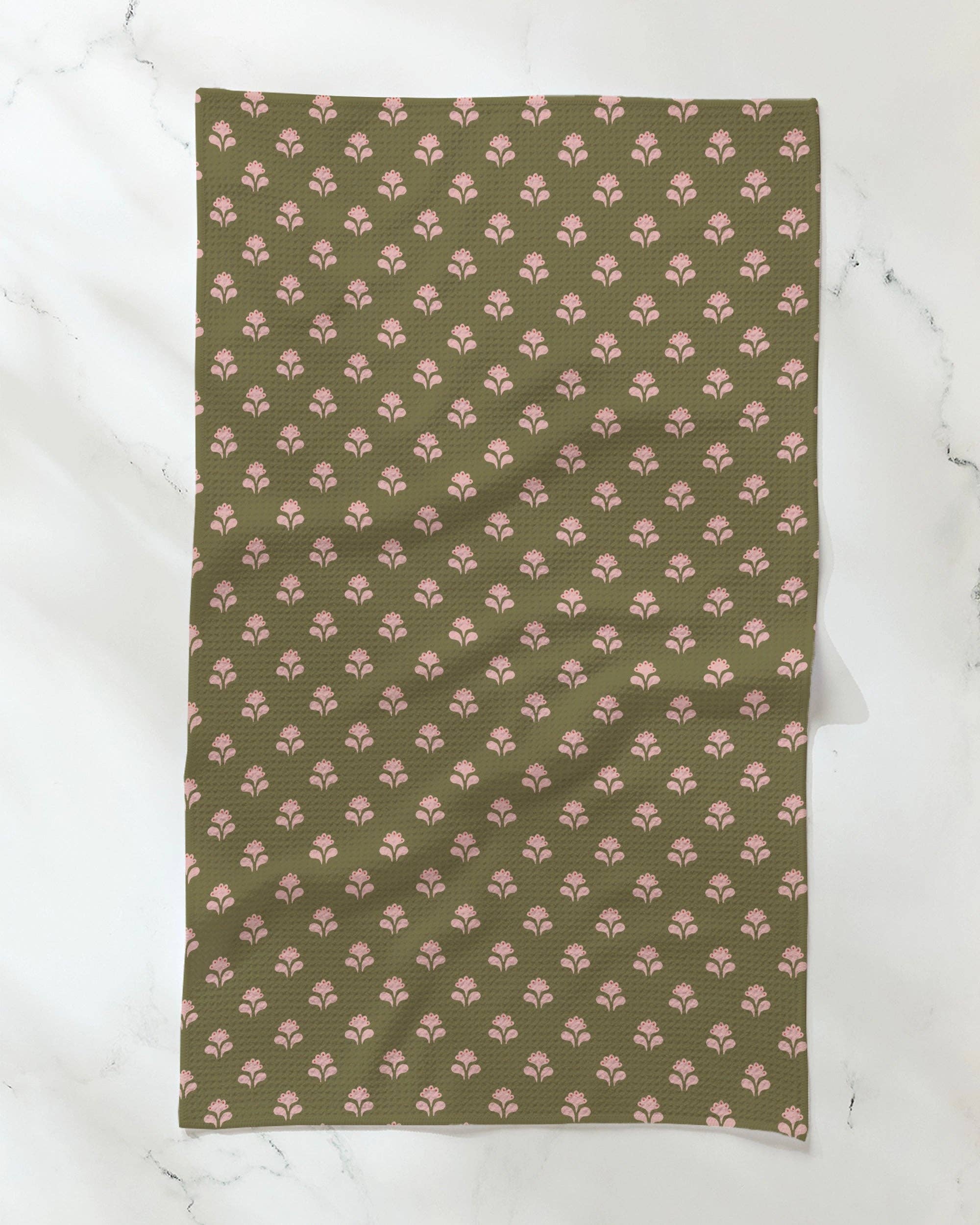 Lucky Flowers Tea Towel