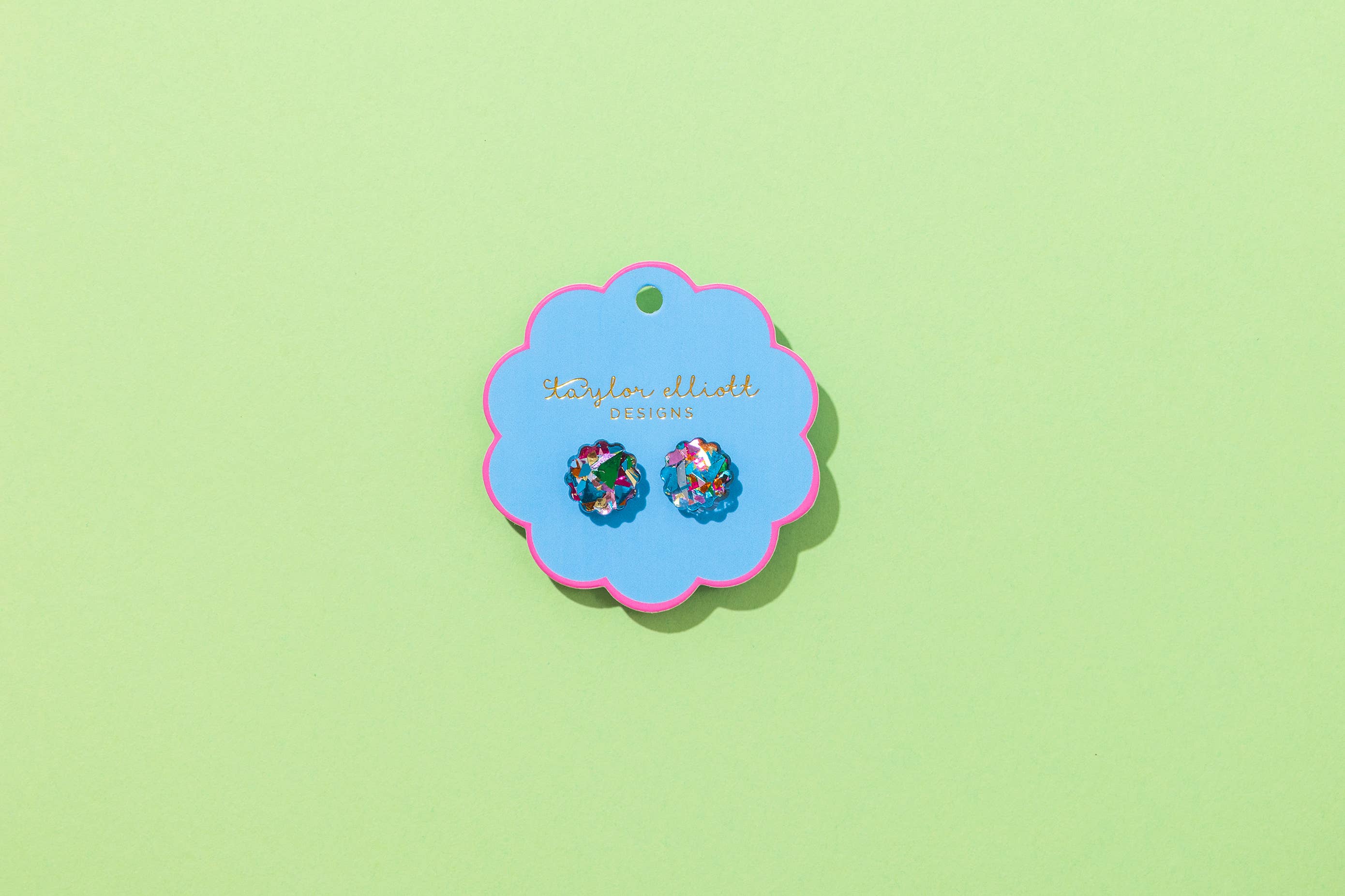 Colorful Confetti Acrylic Studs