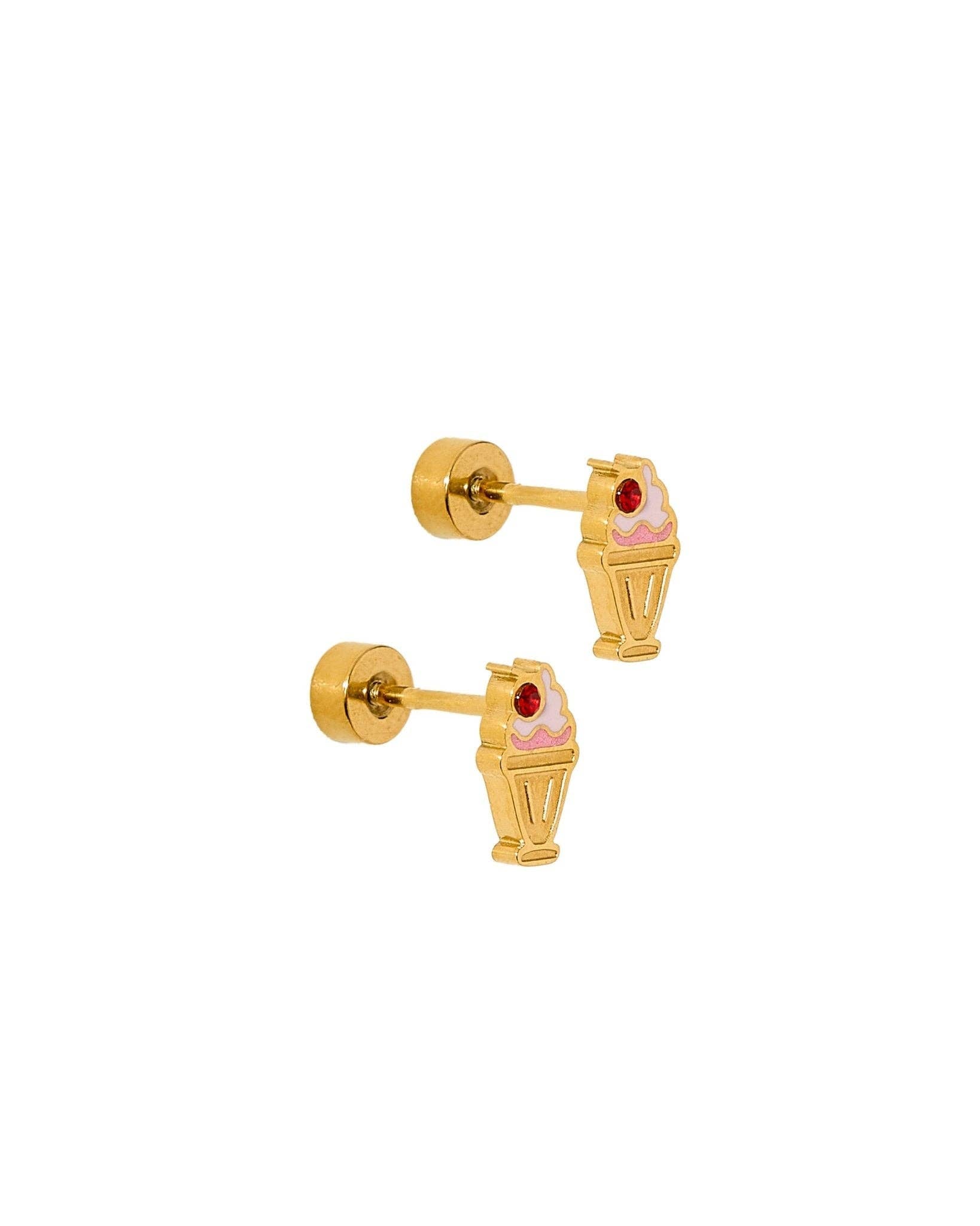 Milkshake Screwback Stud Earrings