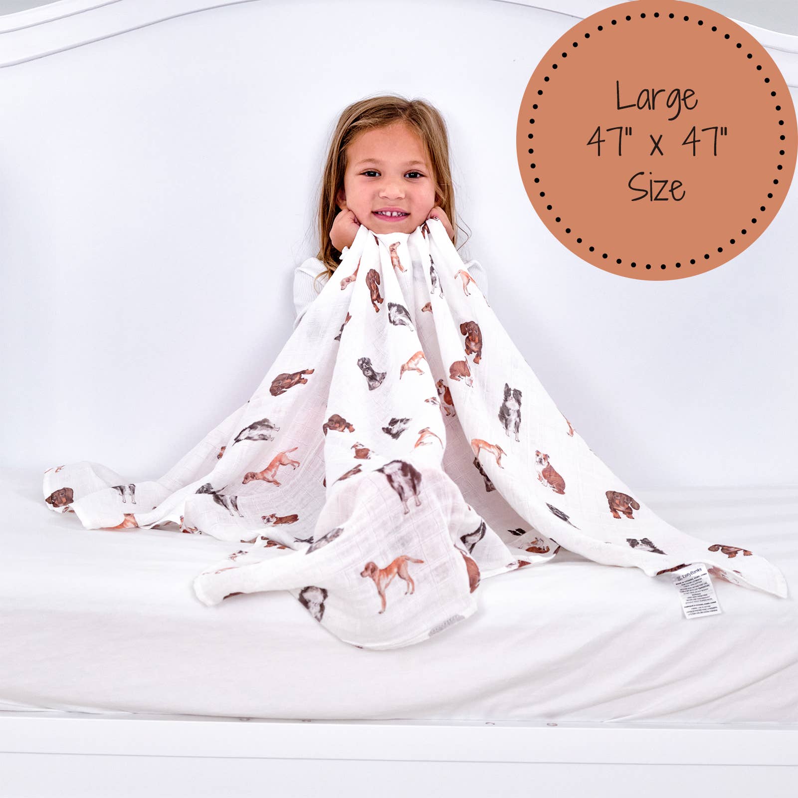Doggone Cute Muslin Swaddle Blanket