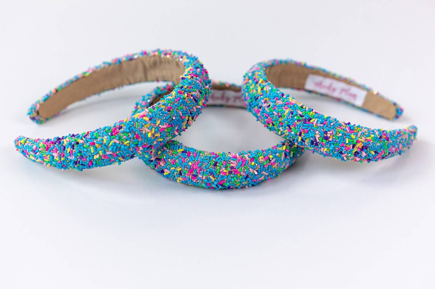 Blue Sprinkles Beaded Headband