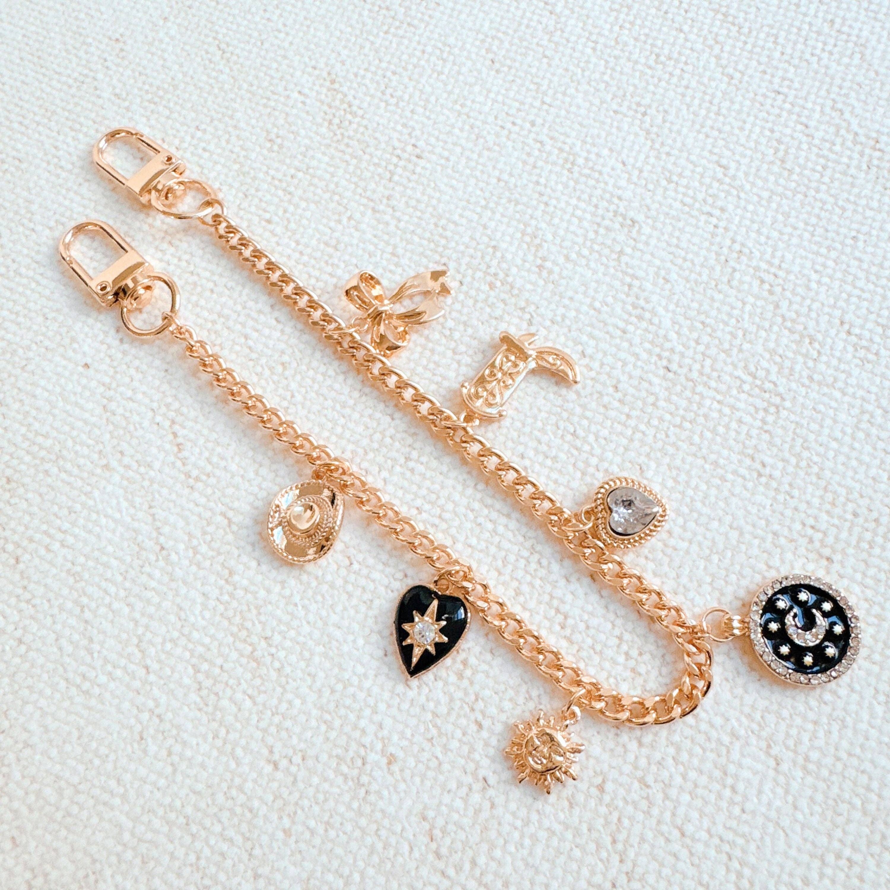 Heart Boot Bow Bag Charms