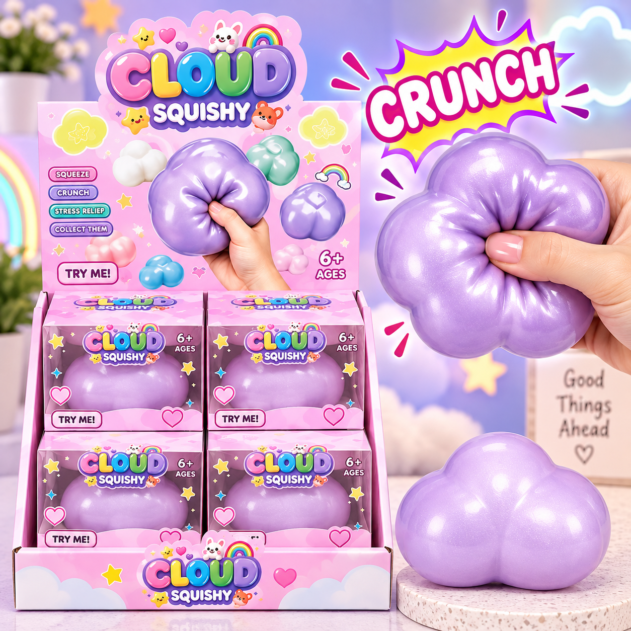Glossy Crunchy Cloud Squishy