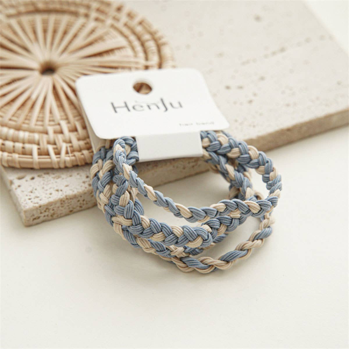 Blue Candy Color Twisted Hair Ties