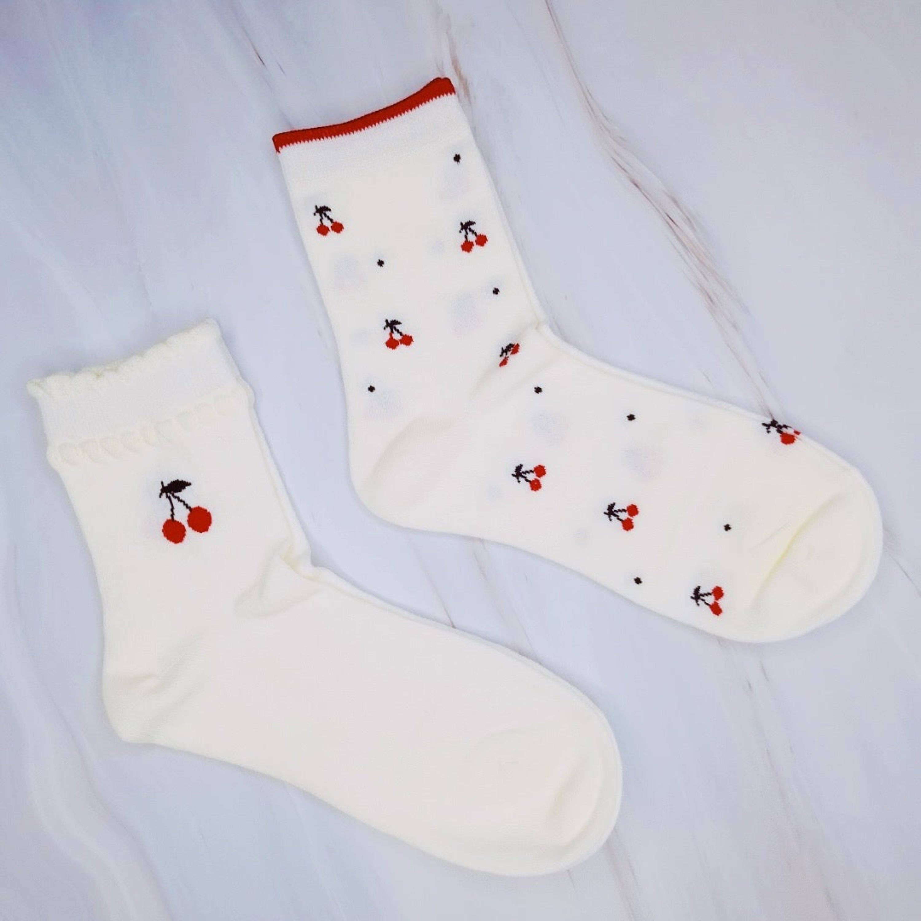 Cherries All Over Socks