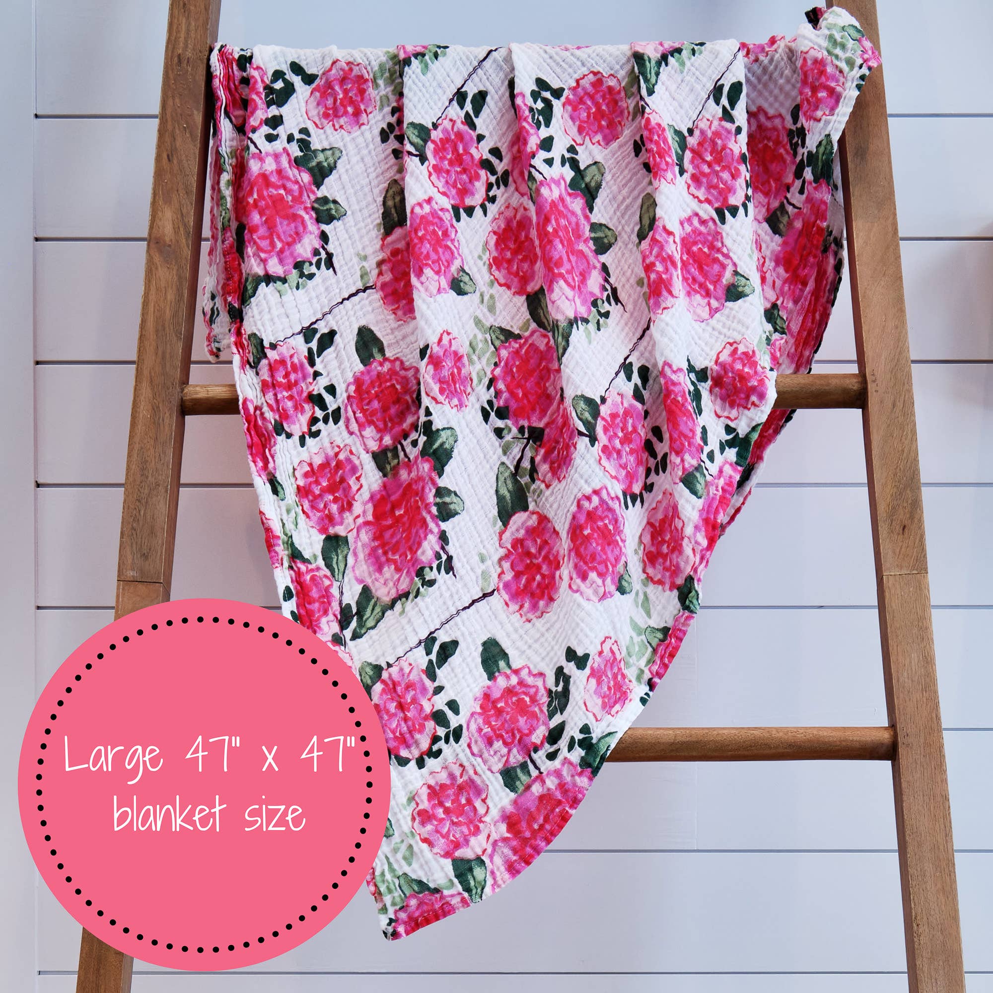 Live Life in Full Bloom Muslin Swaddle Blanket