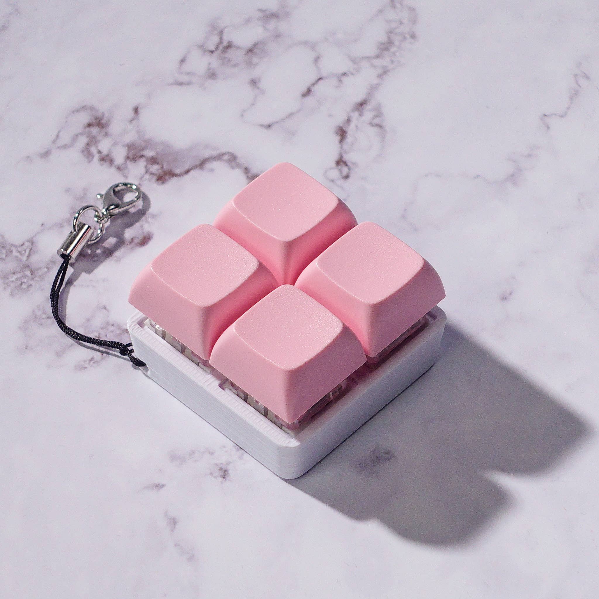 4-Key Square Clicky Keyboard Fidget Keychain