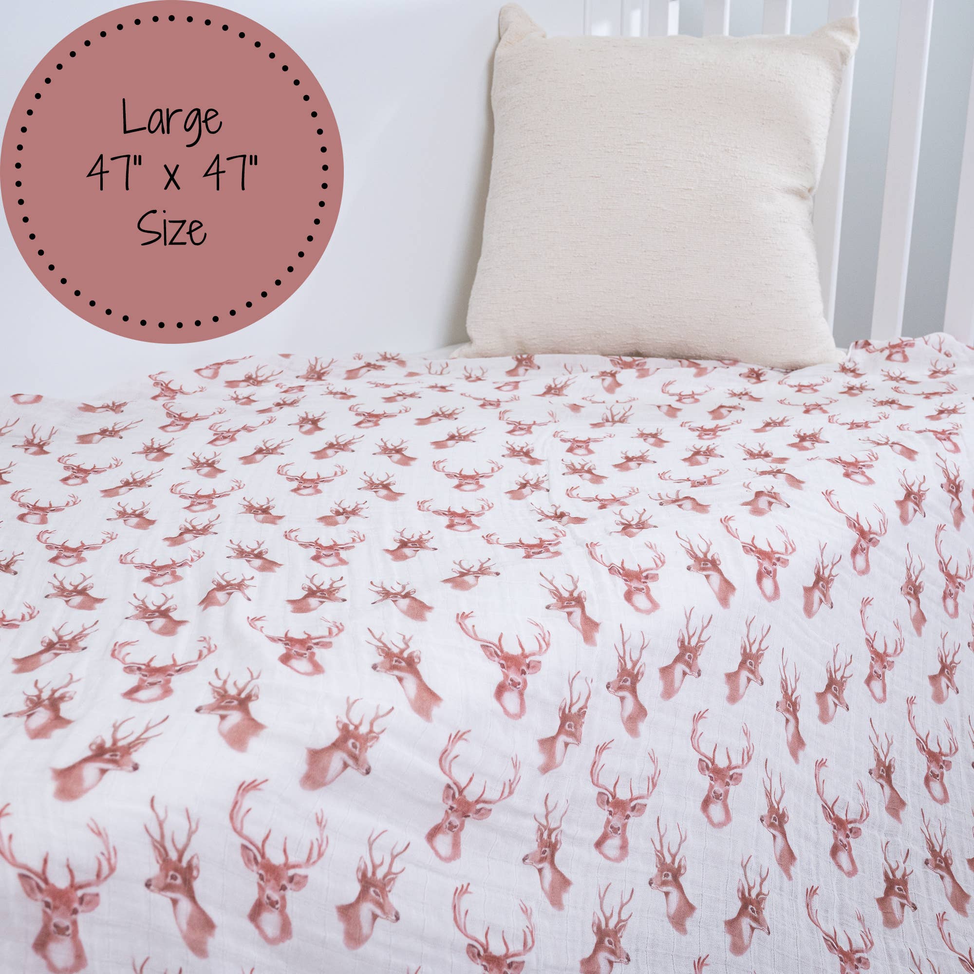Oh Deer Muslin Swaddle Blanket Blanket