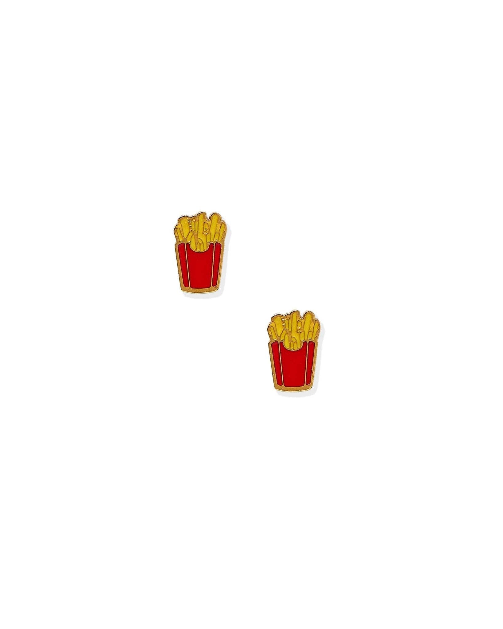 French Fries Screwback Stud Earrings