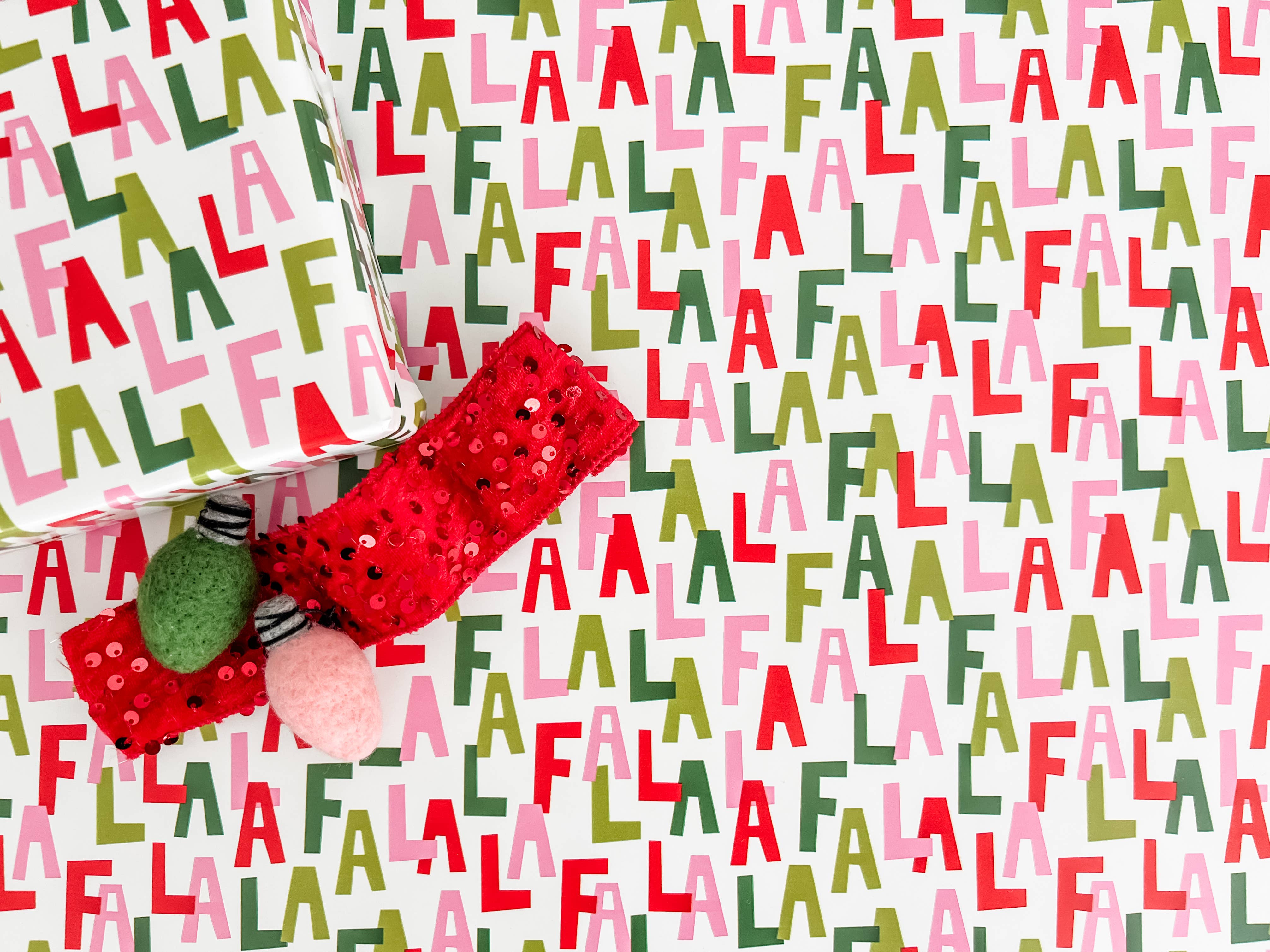 Colorful FA LA LA Christmas Wrapping Paper Roll