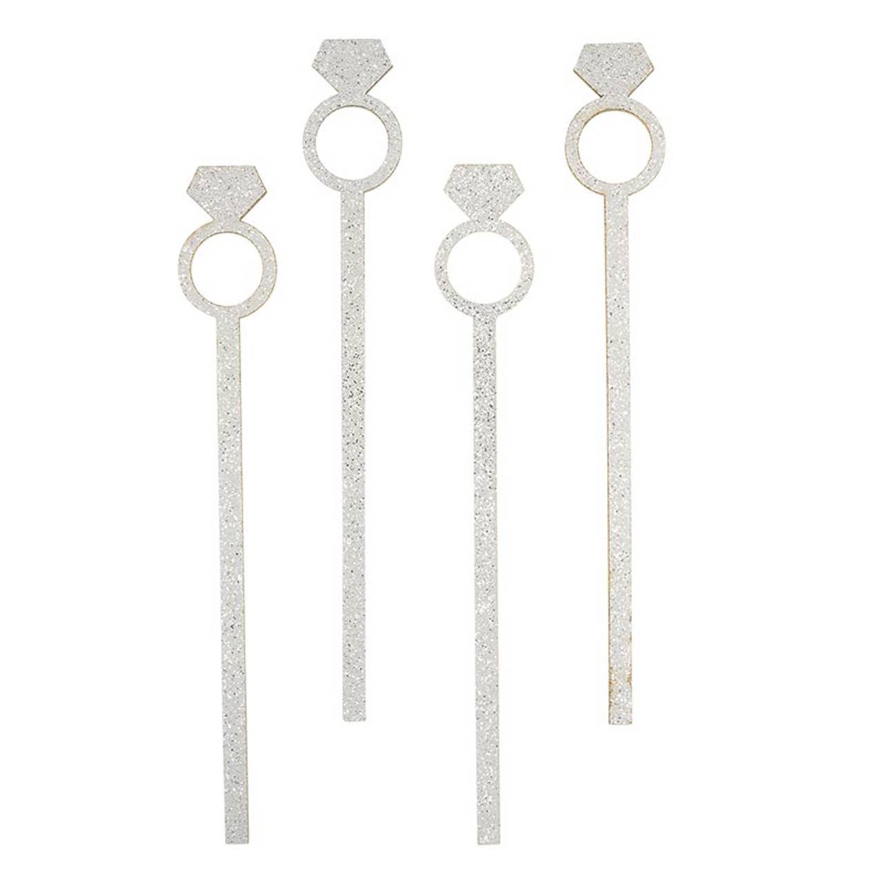 Diamond Ring Acrylic Stir Sticks