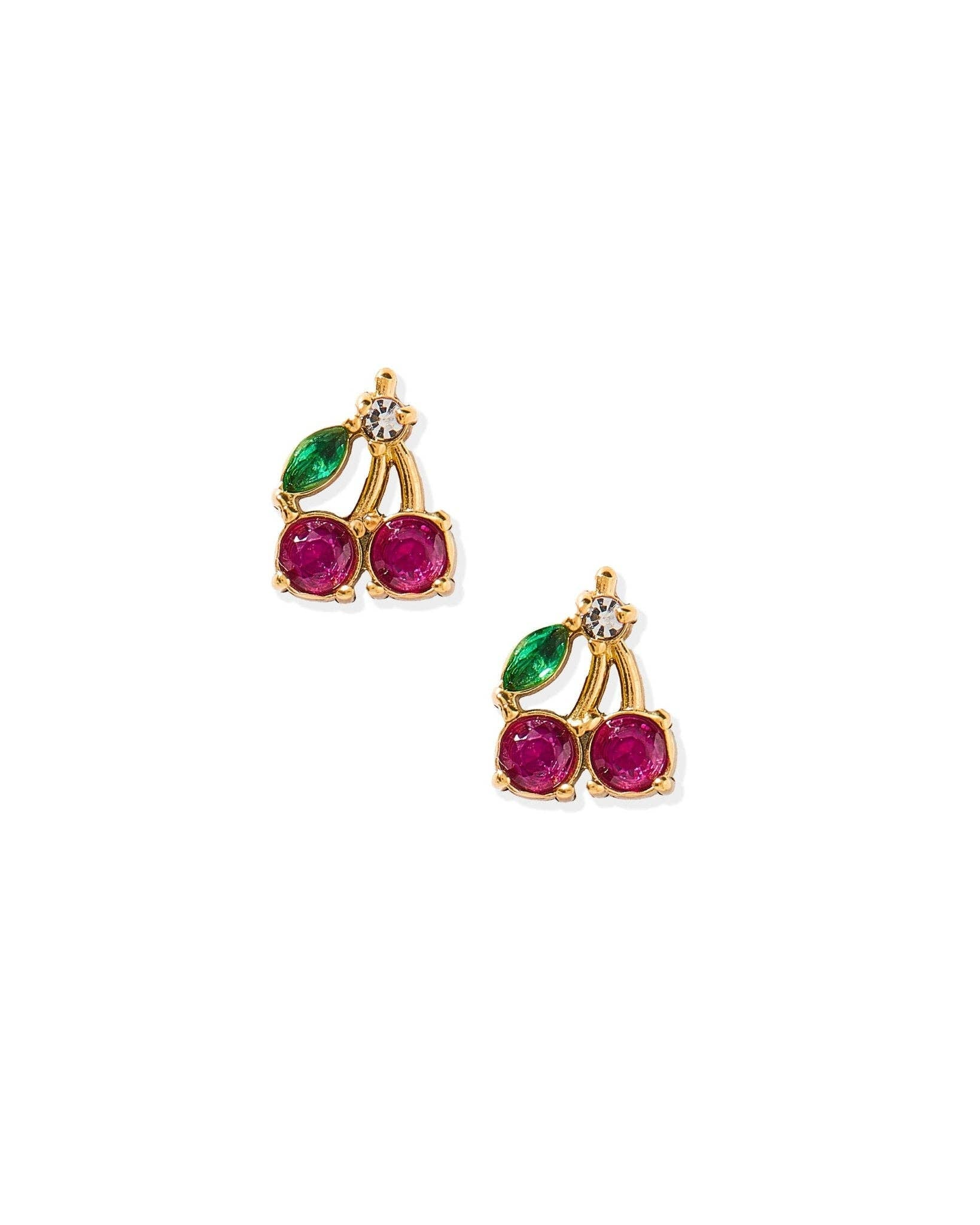 Cherry Screwback Stud Earrings