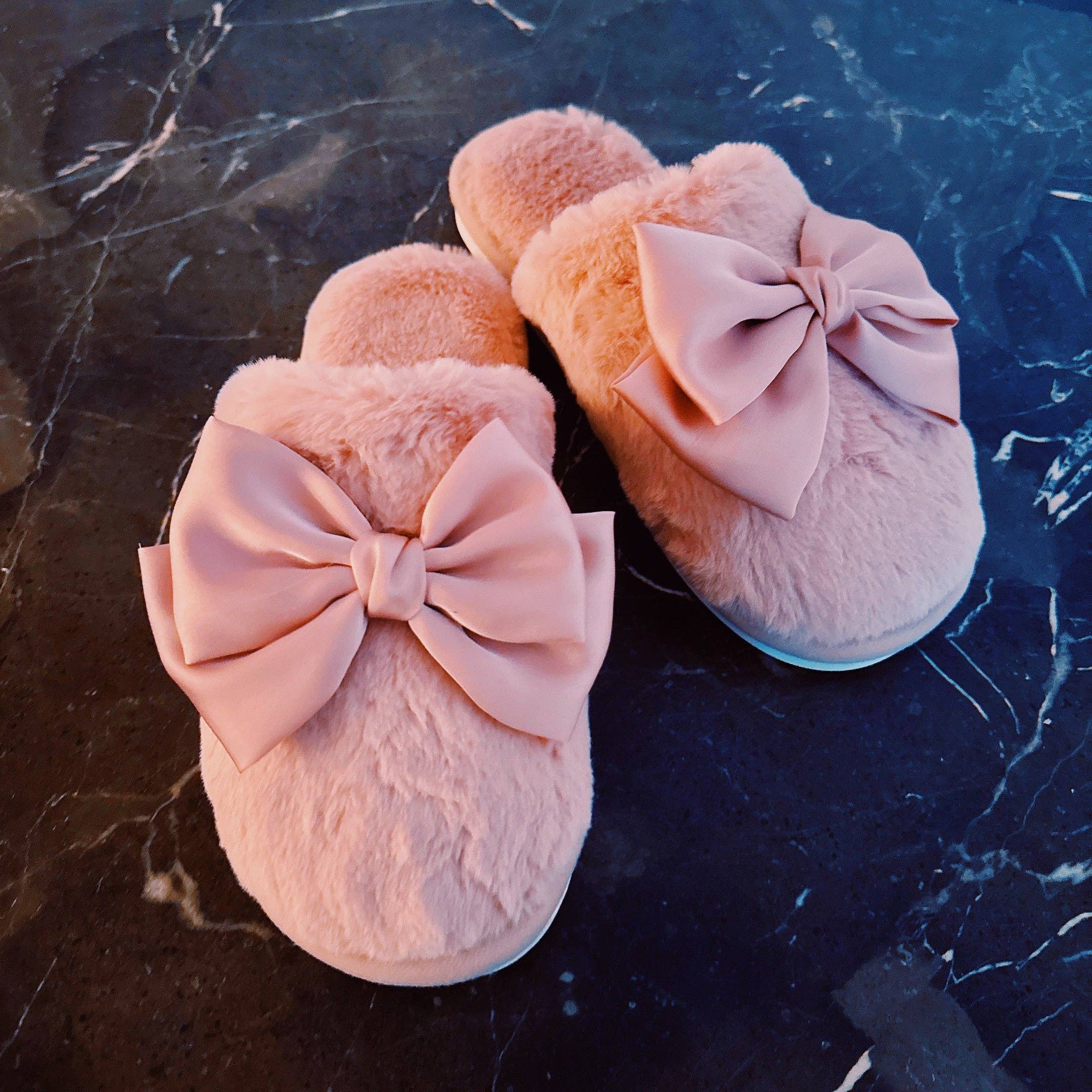 Pink Satin Shine Lounge Slippers