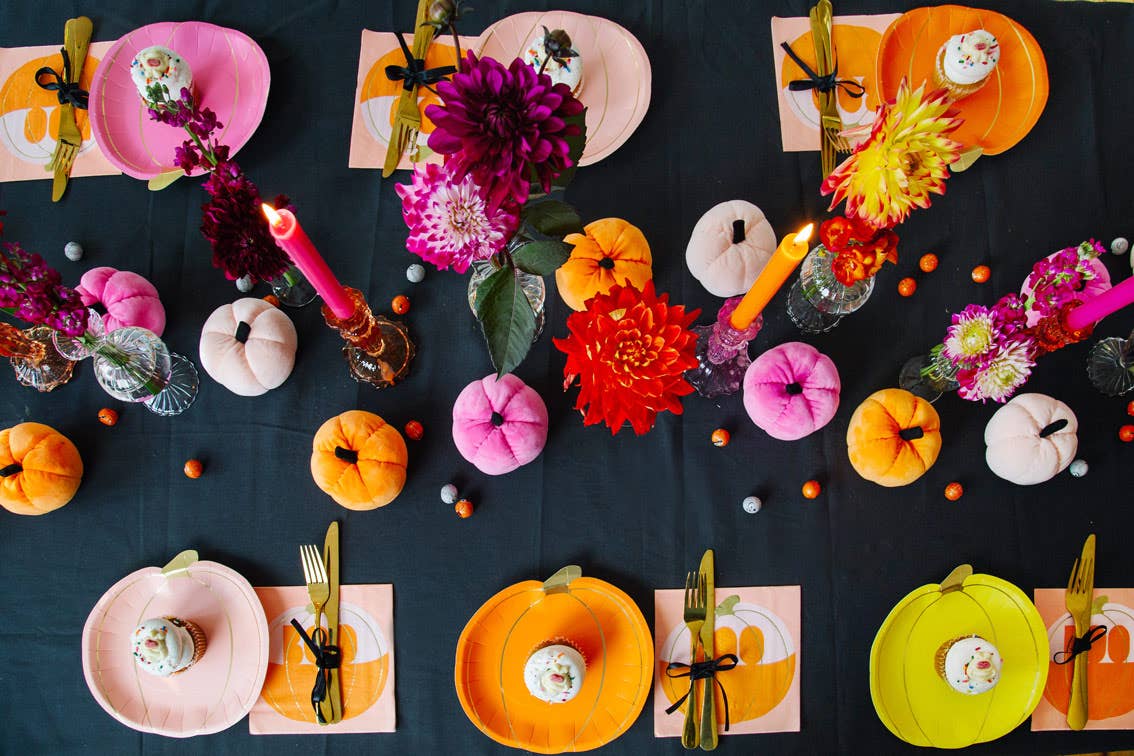 Colorful Velvet Pumpkins